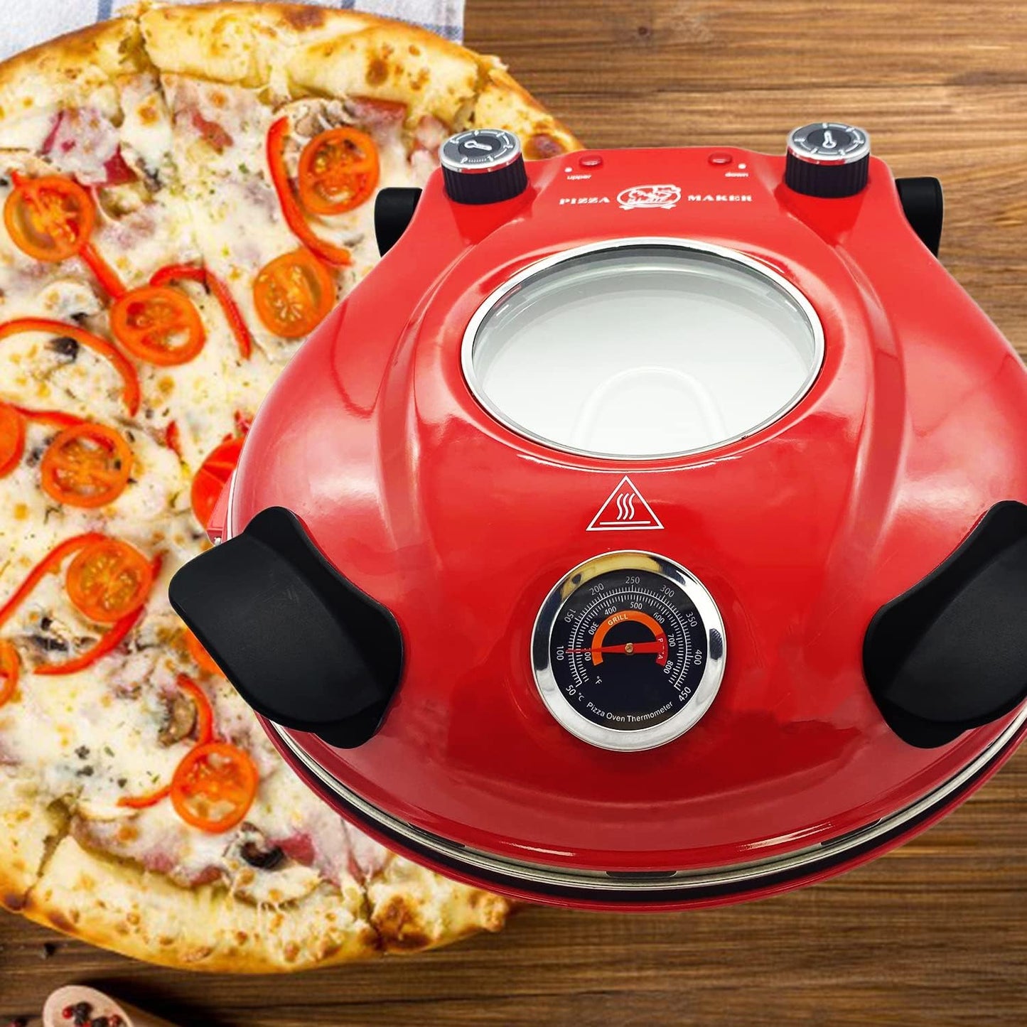 Elektrischer Pizzaofen, Rot