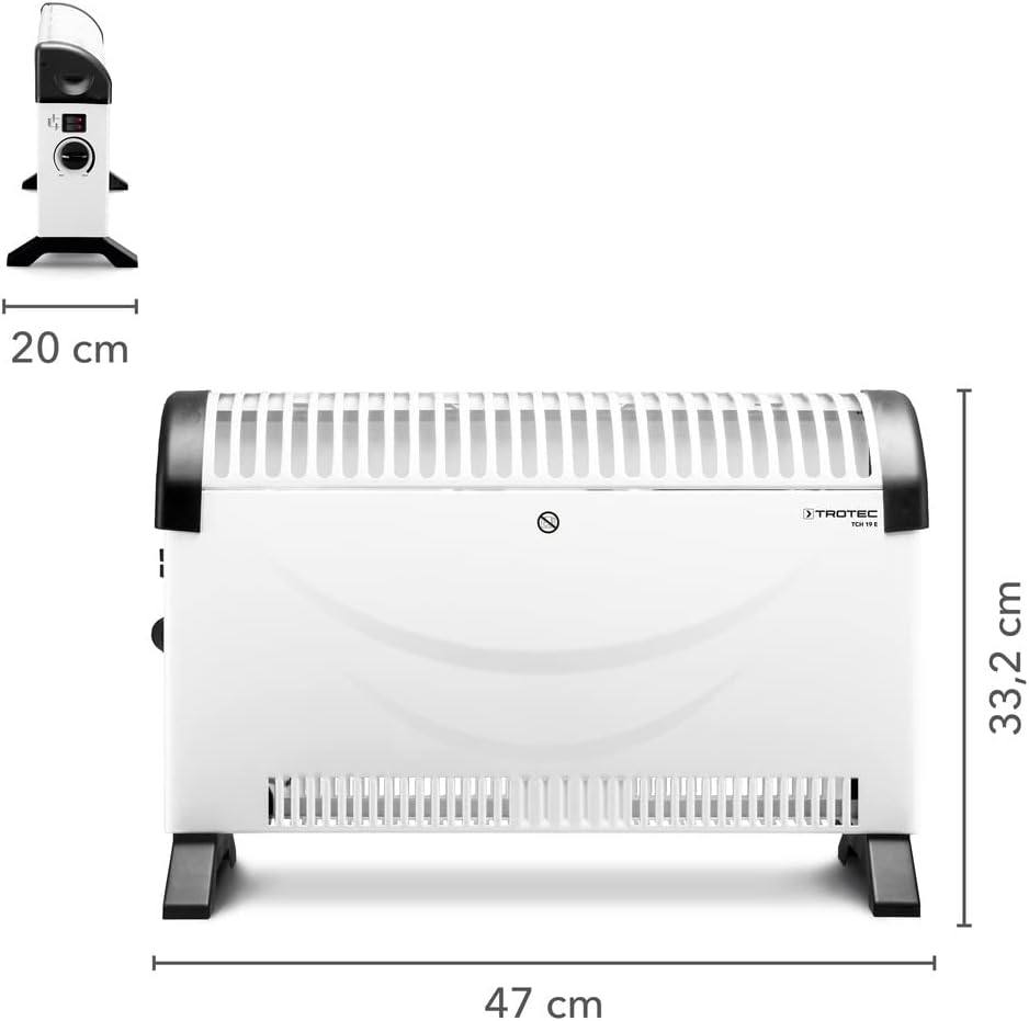 Konvektor Heizung TCH 19 E, Ohne Timer, 47 x 33 x 20 cm