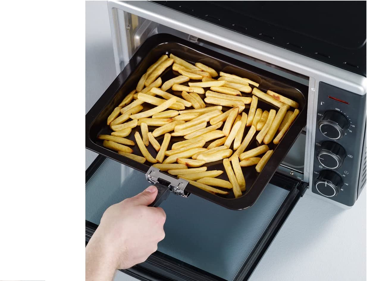 Toastofen TO 2056, Mini-Backofen, Silber/Schwarz 30L