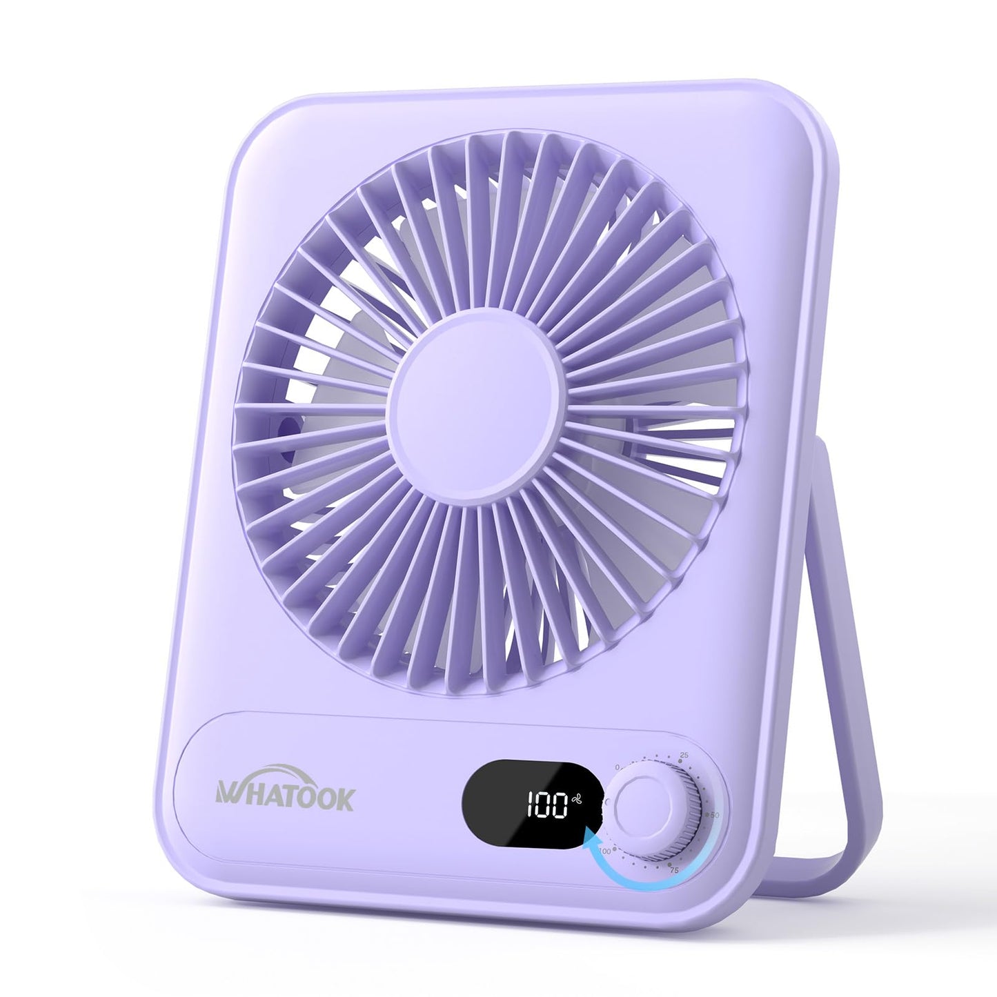 Leiser USB-Tischventilator, 2000mAh Lila