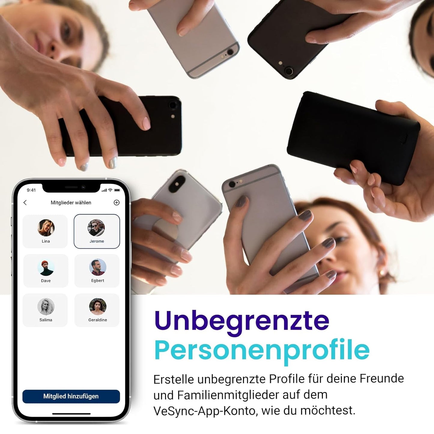 Digitale Personenwaage mit Körperanalyse, 13 Metriken Schwarz 180kg/0.05kg