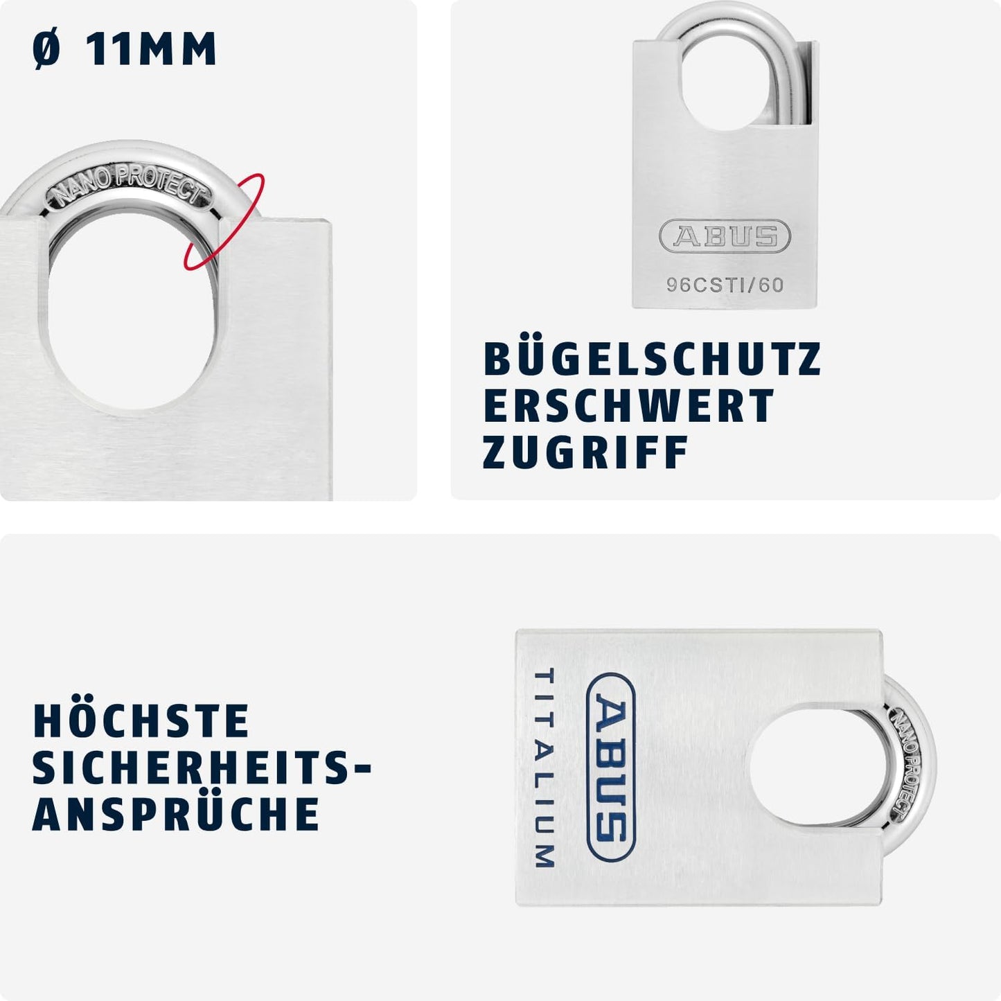 96CSTI/60 kd., 60mm verschiedenschliessend Titalium