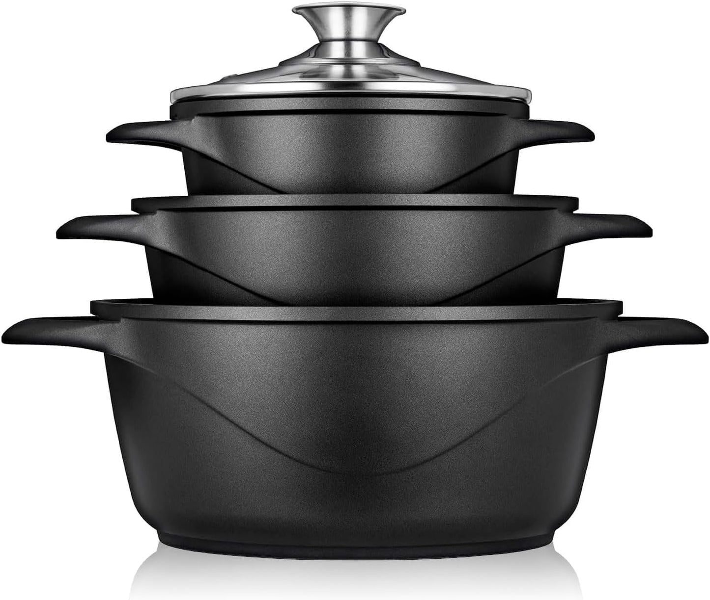 Topfset Induktion 6-teilig mit Antihaftbeschichtung