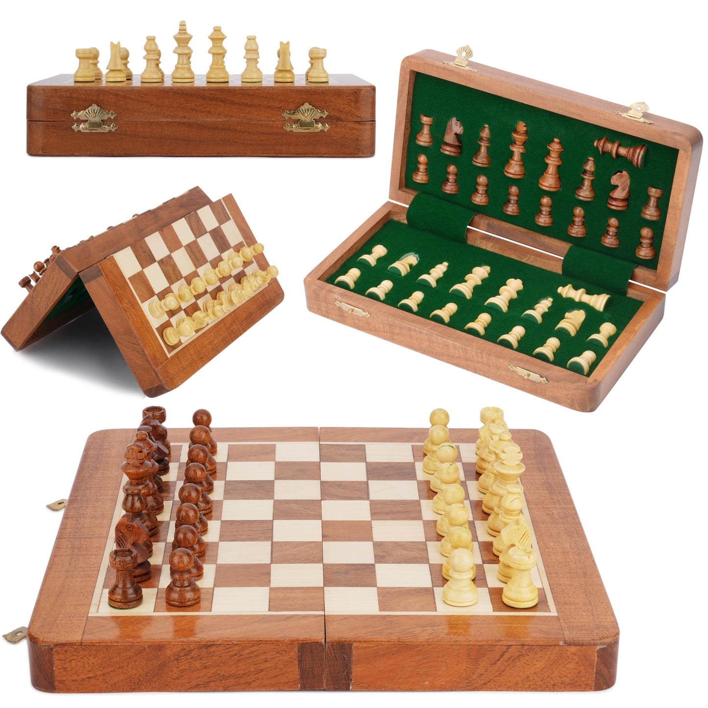 Faltbares Schachbrett-Spiel mit Magneten und Lagerung, 12x12 inch