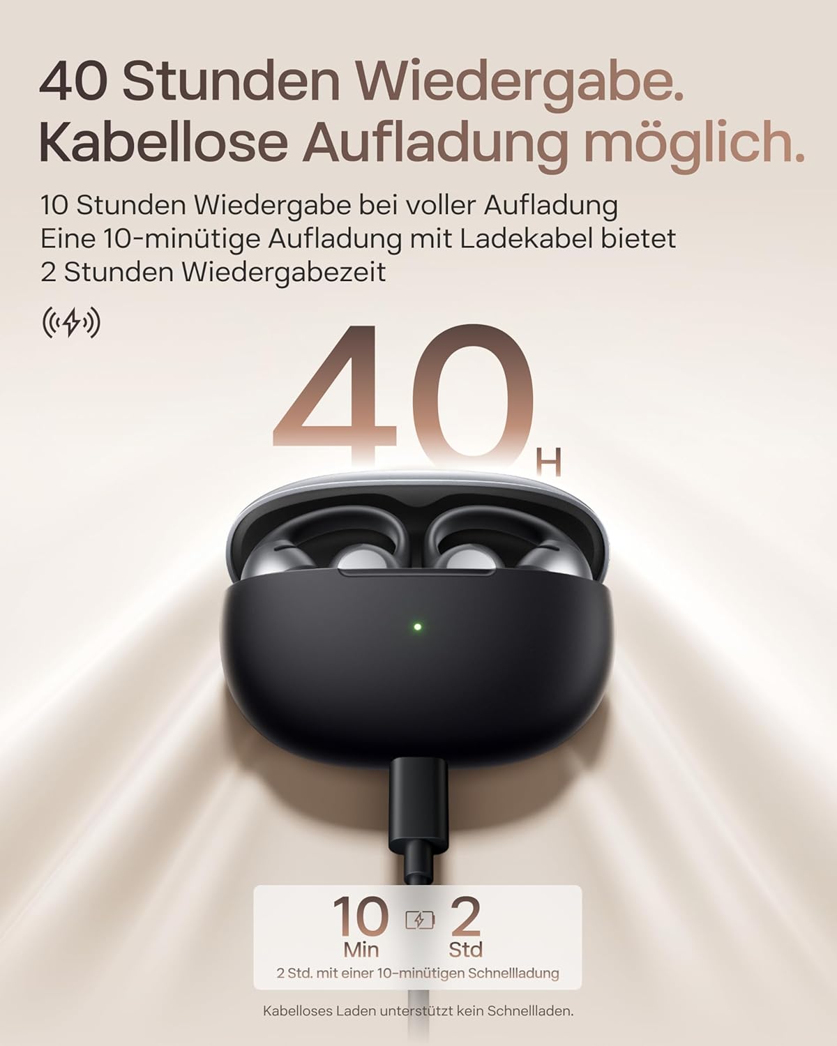 OpenDots ONE Open Ear Kopfhörer, Schwarz