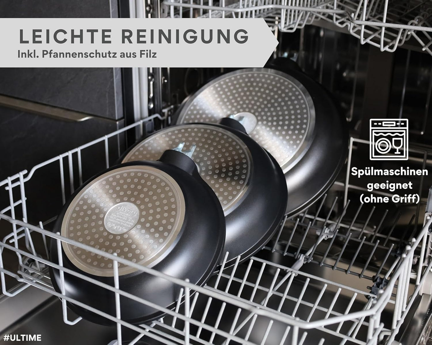Wokpfanne 30 cm, Schwarz Wok 30 cm