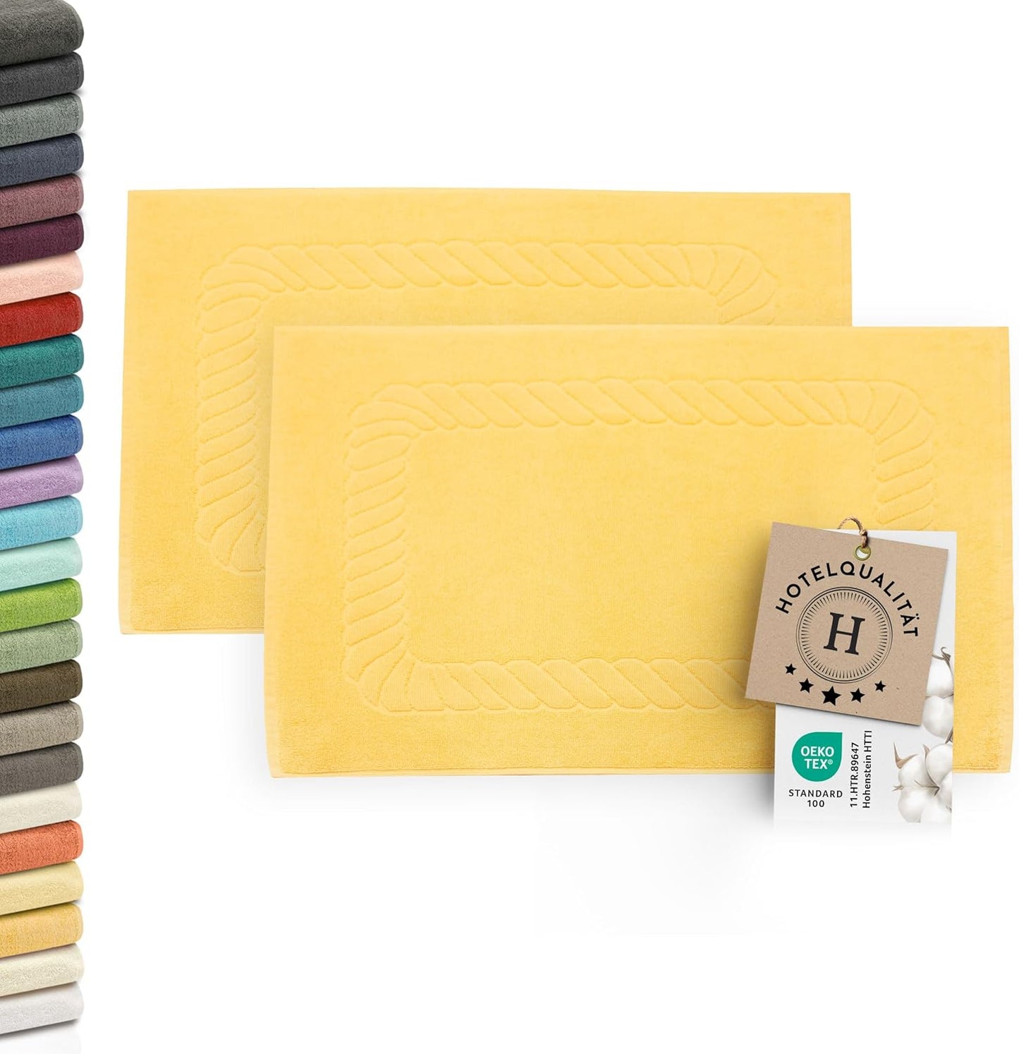 Badematten-Set 2er (waschbar, 50x70 cm), Sonne 2x Badematten