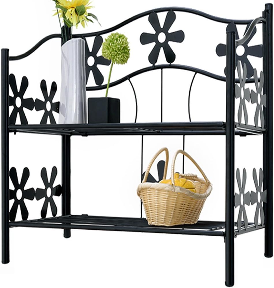 Blumenständer mit 2 Etagen, 2 Böden, Höhe 50 cm