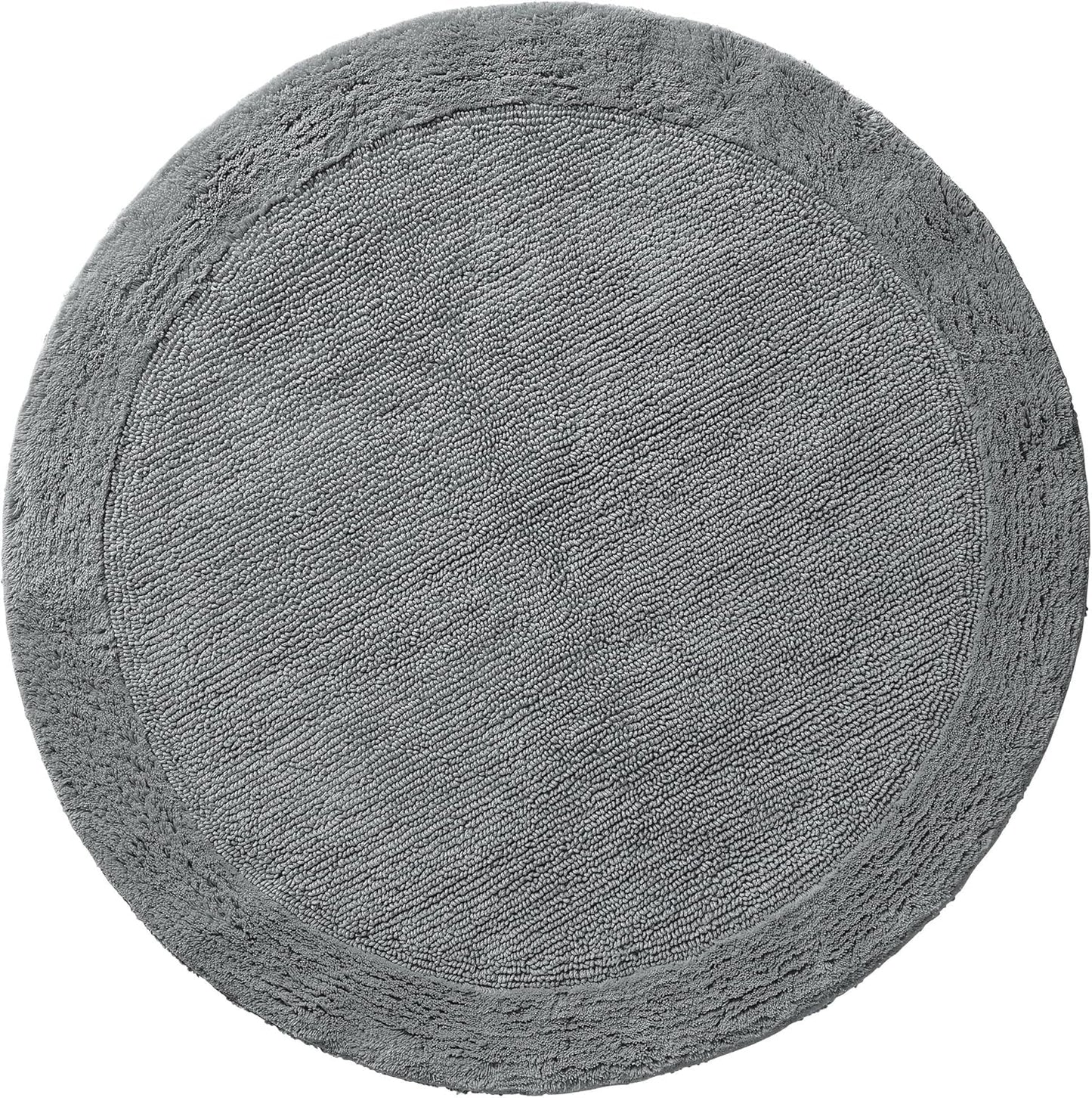 Runde Badematte Stuttgart, Grau Badteppich - rund: 90 cm Ø