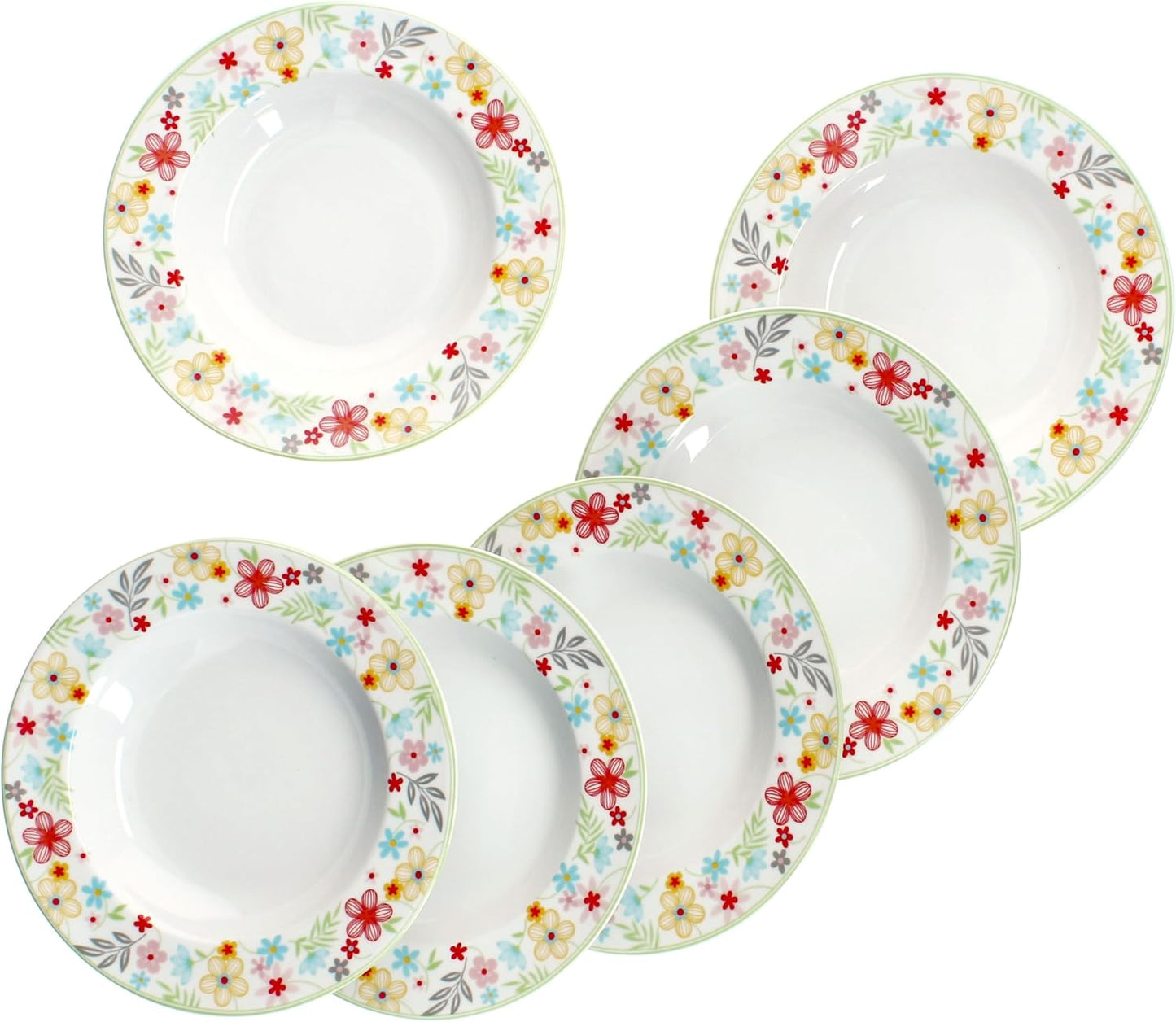 Blümchen Suppenteller-Set, Suppenteller