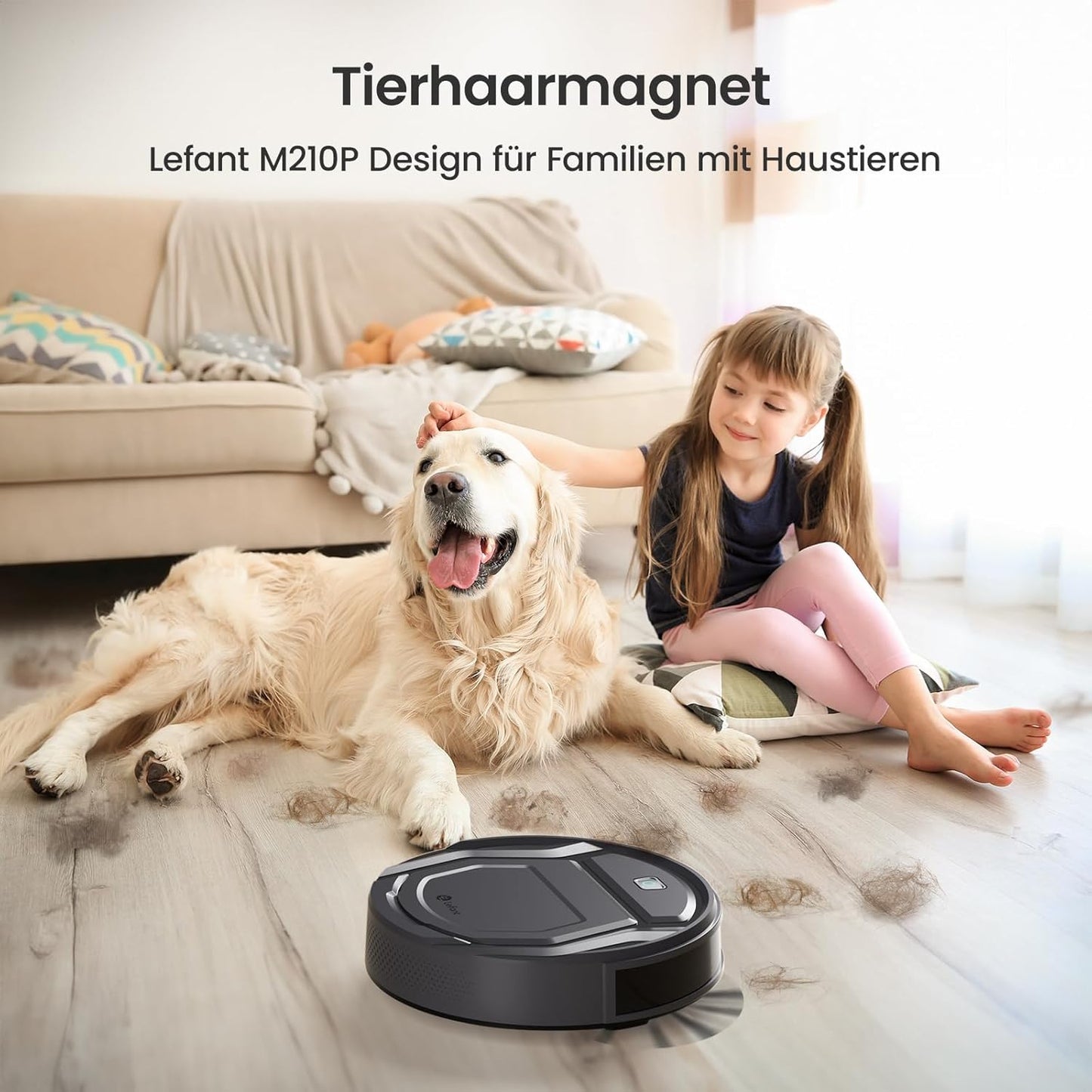 Staubsaugerroboter M210P mit WLAN/Alexa/App Integration, Kohleschwarz