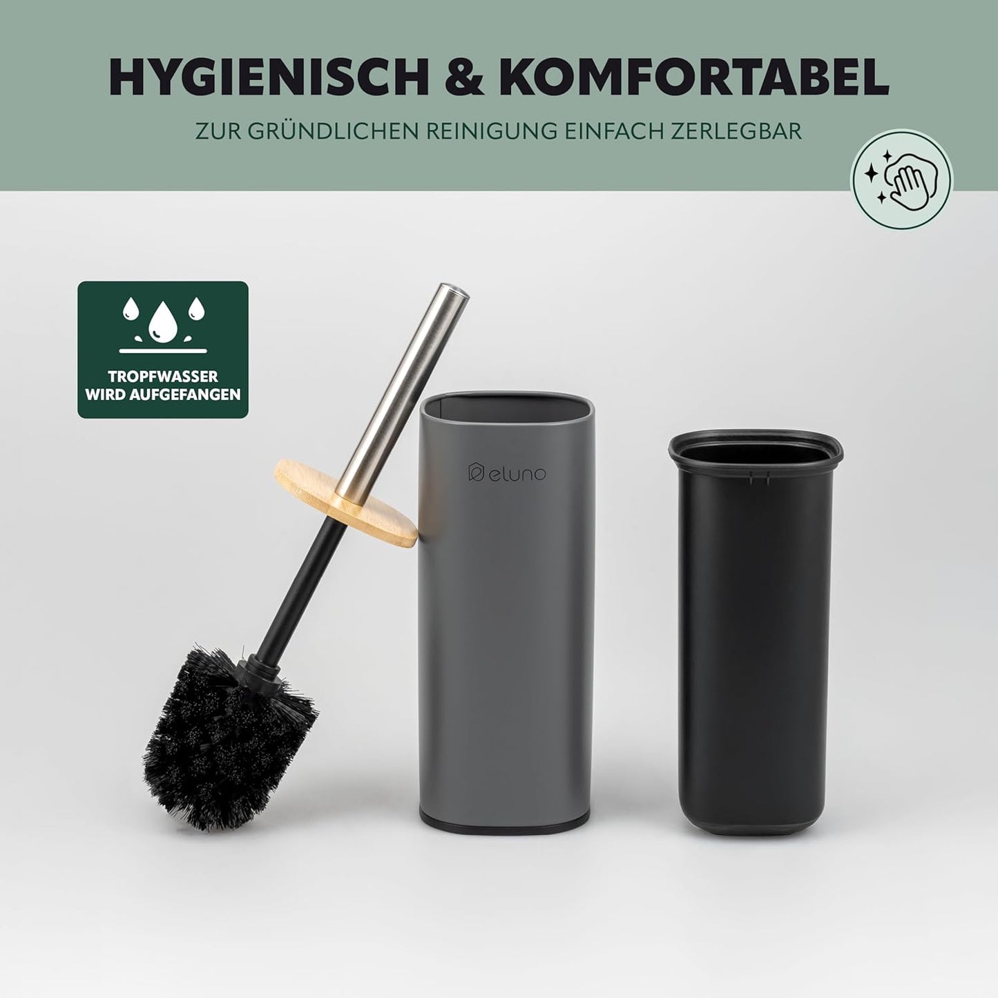 2-teiliges Badezimmer-Set Framura, Grau