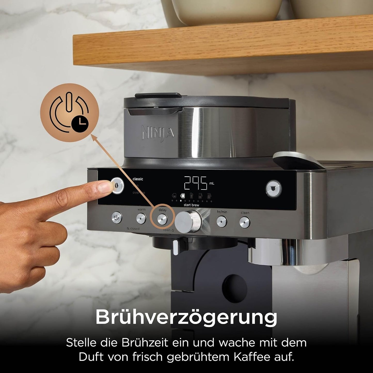 Filterkaffee und Kapselmaschine CFN802EUGM, Grau-metall