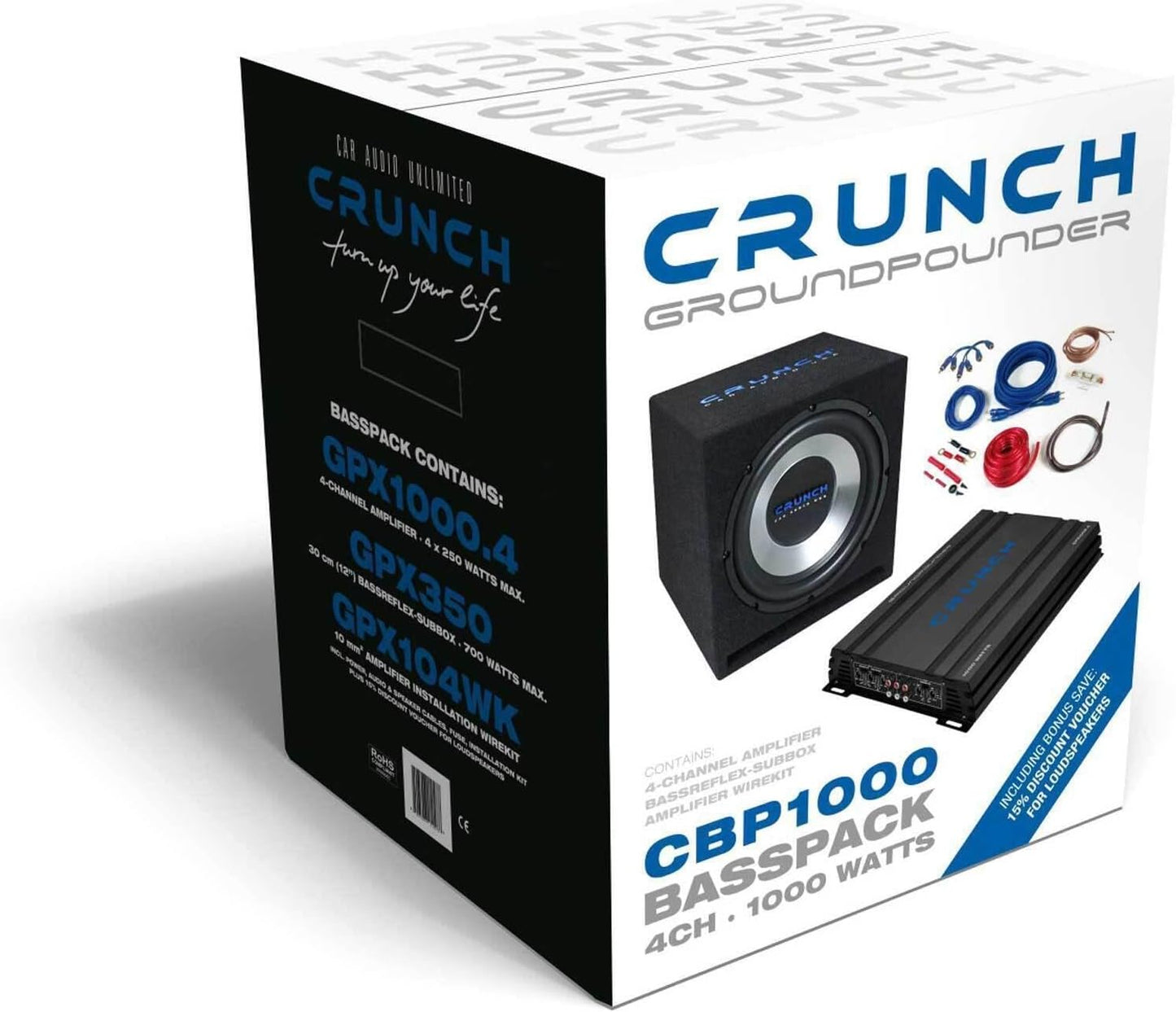 Bass Pack mit 30 cm Subwoofer & 4-Kanal Verstärker