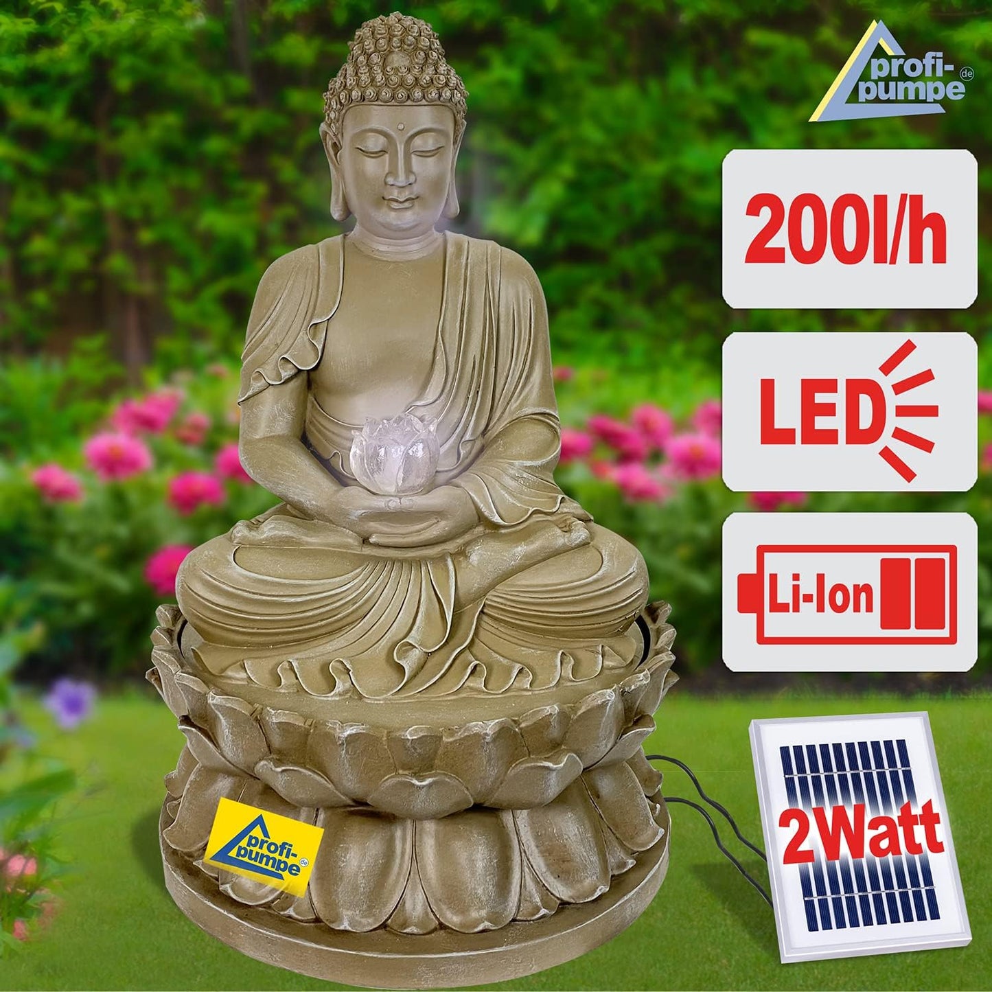 Solarbrunnen Buddha