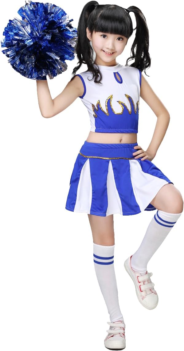 Cheerleader Kostüm für Mädchen, 146-152 / Blau