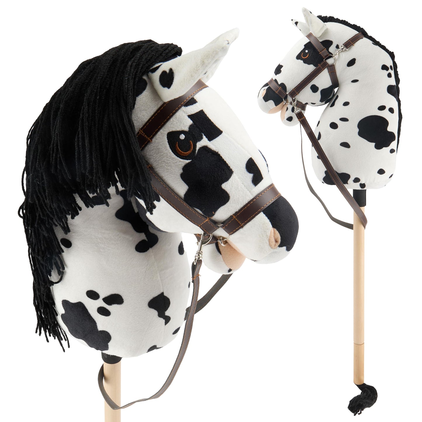 Hobby Horse Steckenpferd Schecke mit abnehmbarem Stock, Schecke Medium