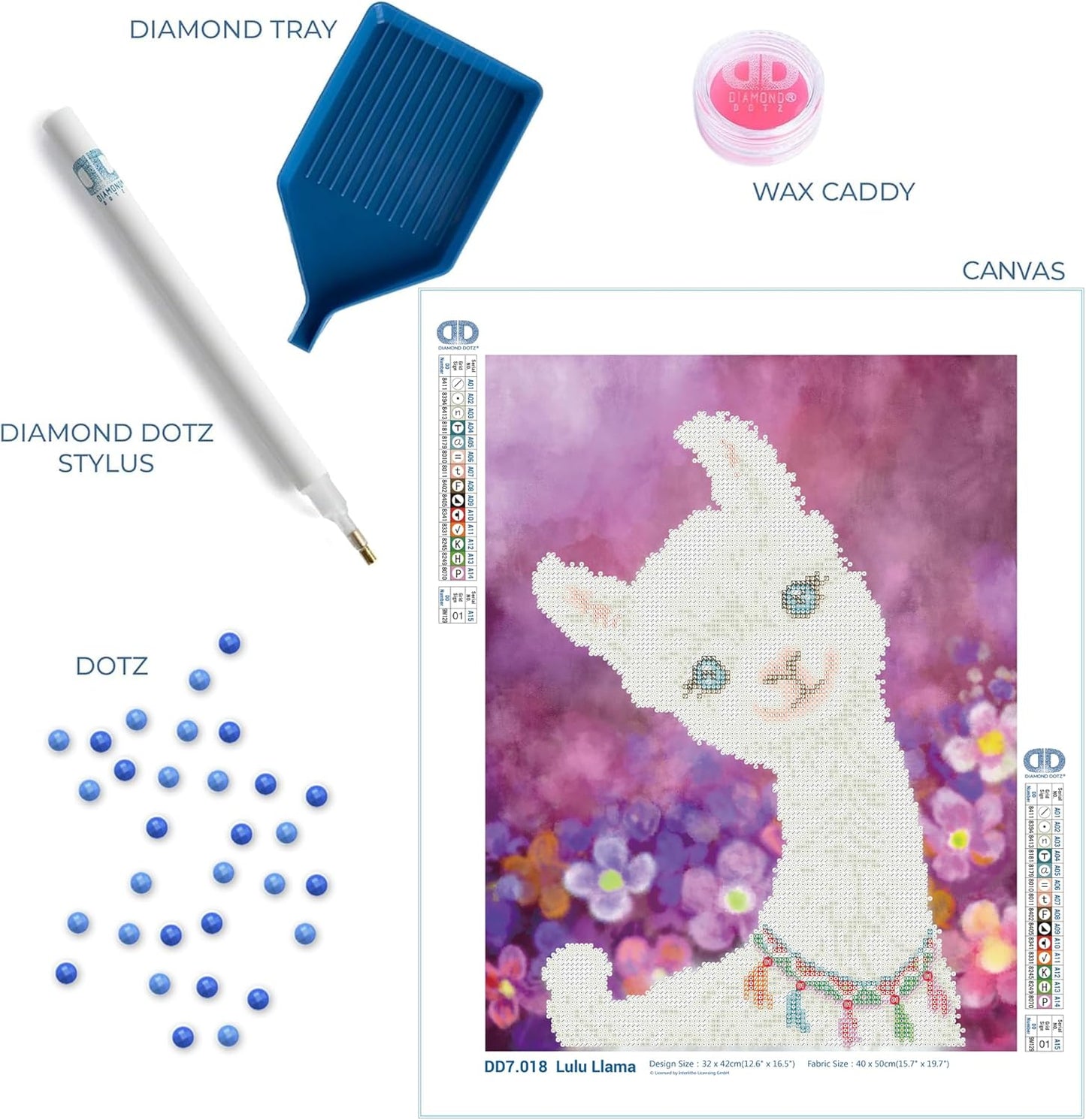 DD7.018 Diamond Painting Set Lama Lulu