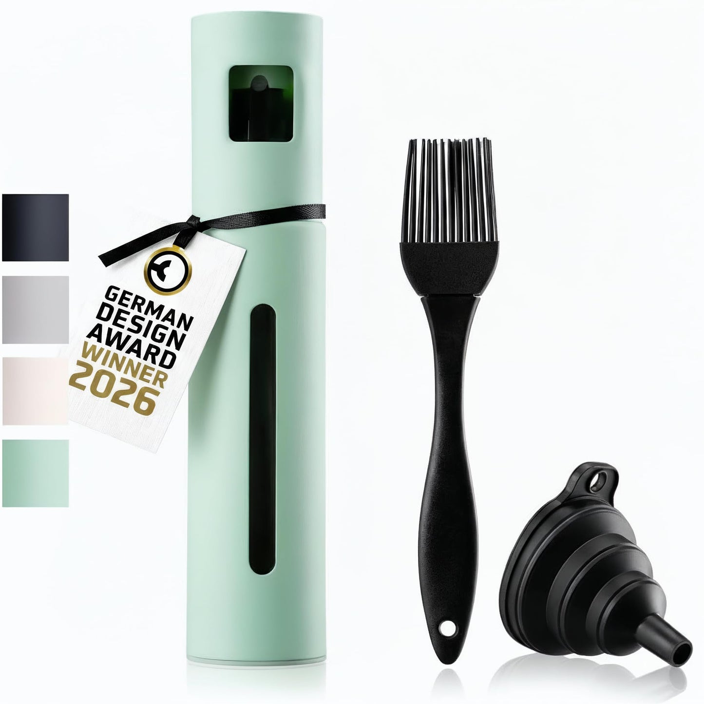 Ölsprüher mit Pinsel und Trichter, Mint