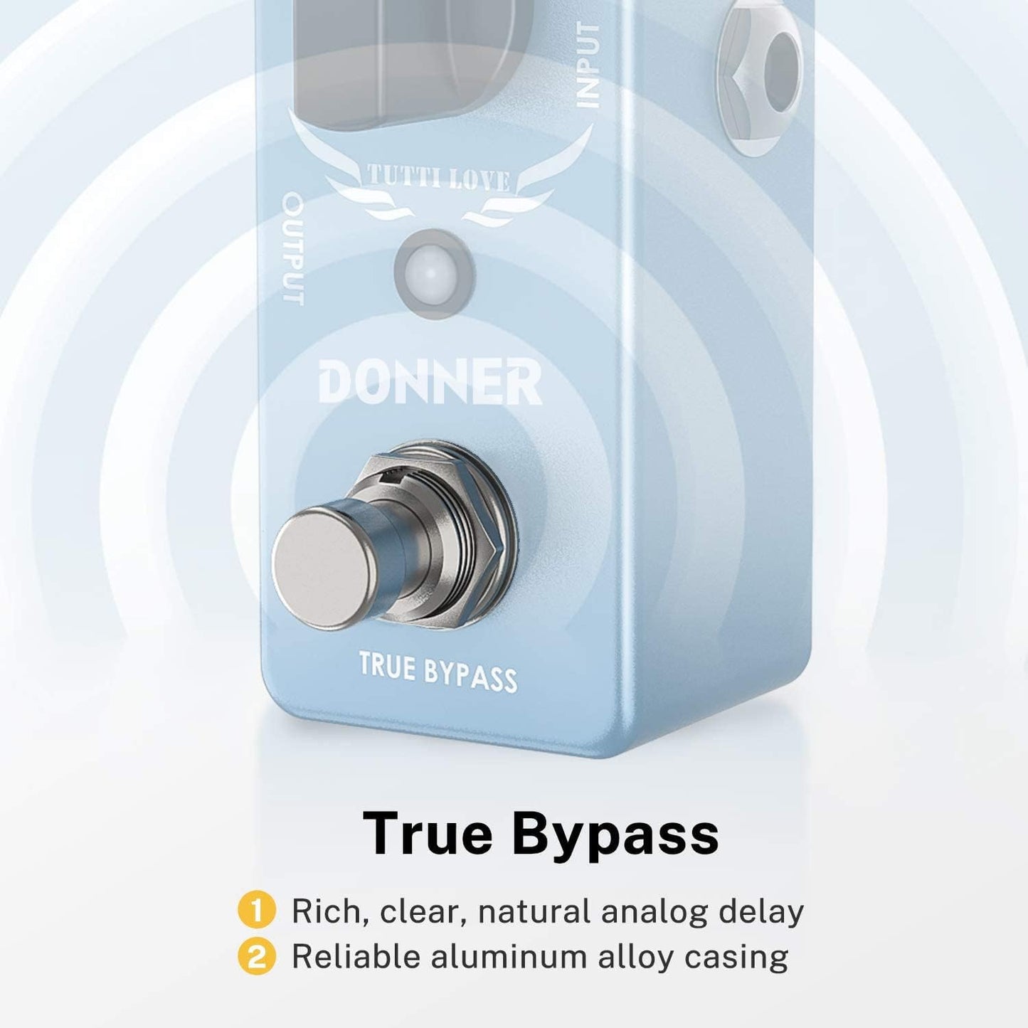 Analoges Chorus-Gitarrenpedal mit True Bypass, chorus