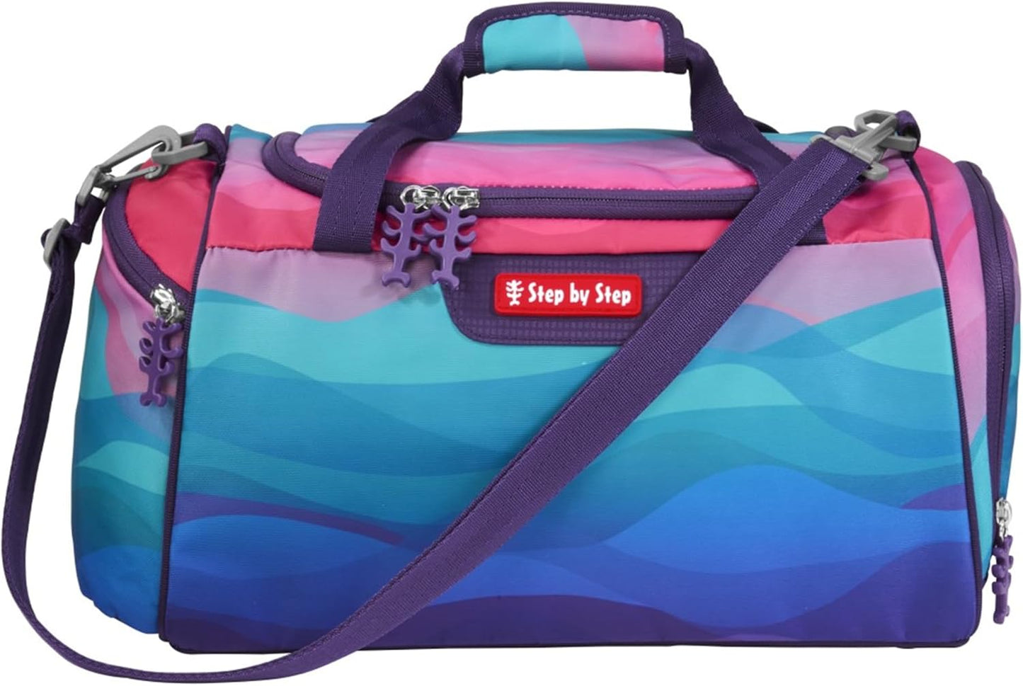 Sporttasche mit Nasswäschefach, Dolphin Lana - Blau-rosa