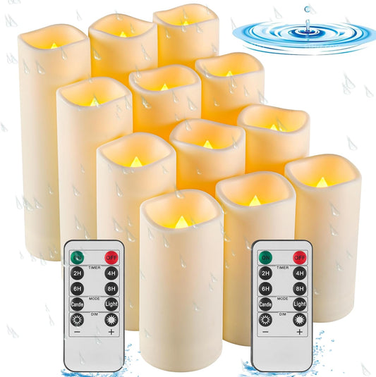 12 Stück LED-Kerzen, Kleine Wasserdichte Kerzen - 12pcs