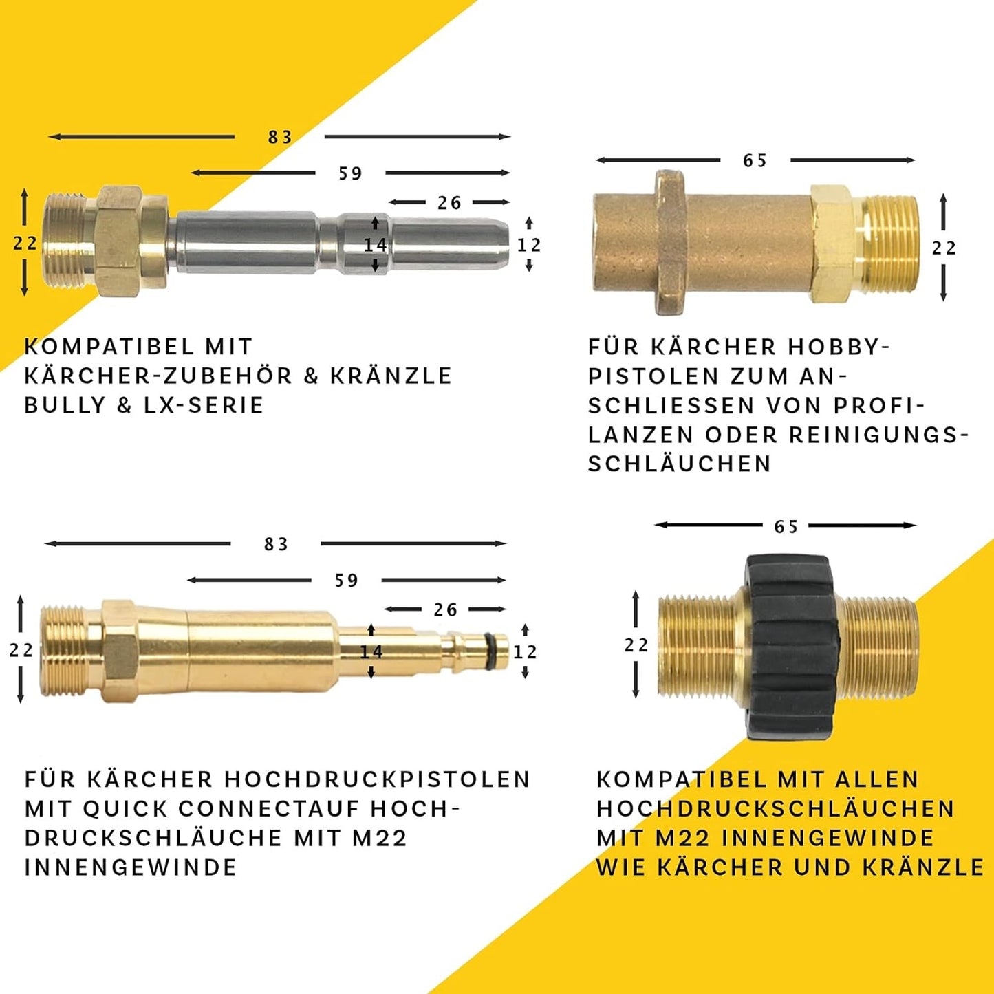 Rohrreinigungsschlauch Set, 9 Meter