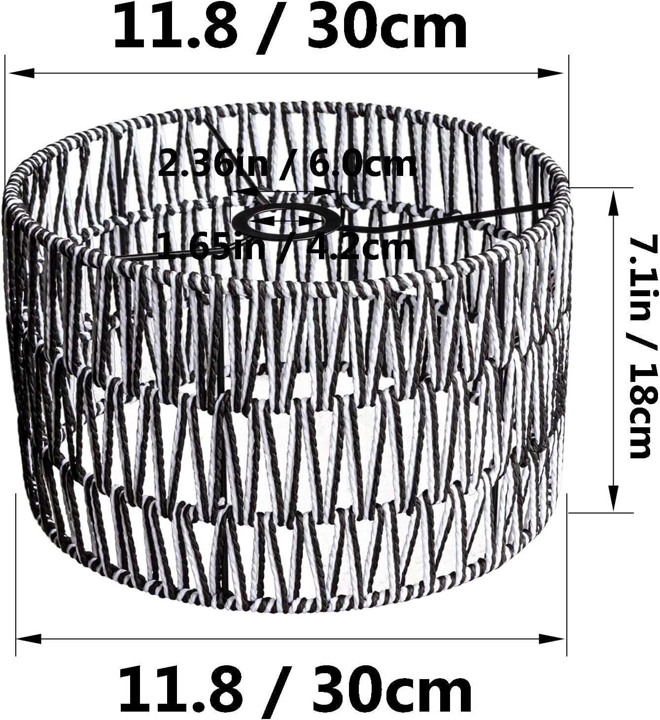 Vintage Lampenschirm, hohlgeschnitzt, Trommelform, Rund-8