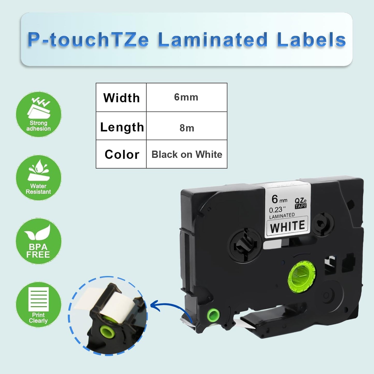10er-Pack TZe-211 Bänder für Brother, 6mm