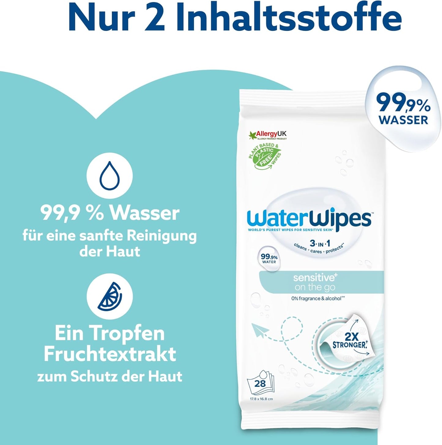Sensitive+ Feuchttücher 8 Pack, 224 stück (8er Pack)