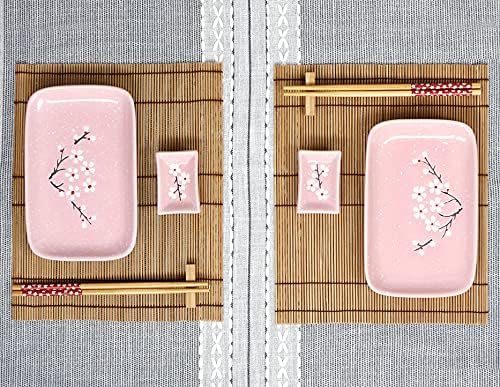 10-teiliges Sushi-Set, Rosa