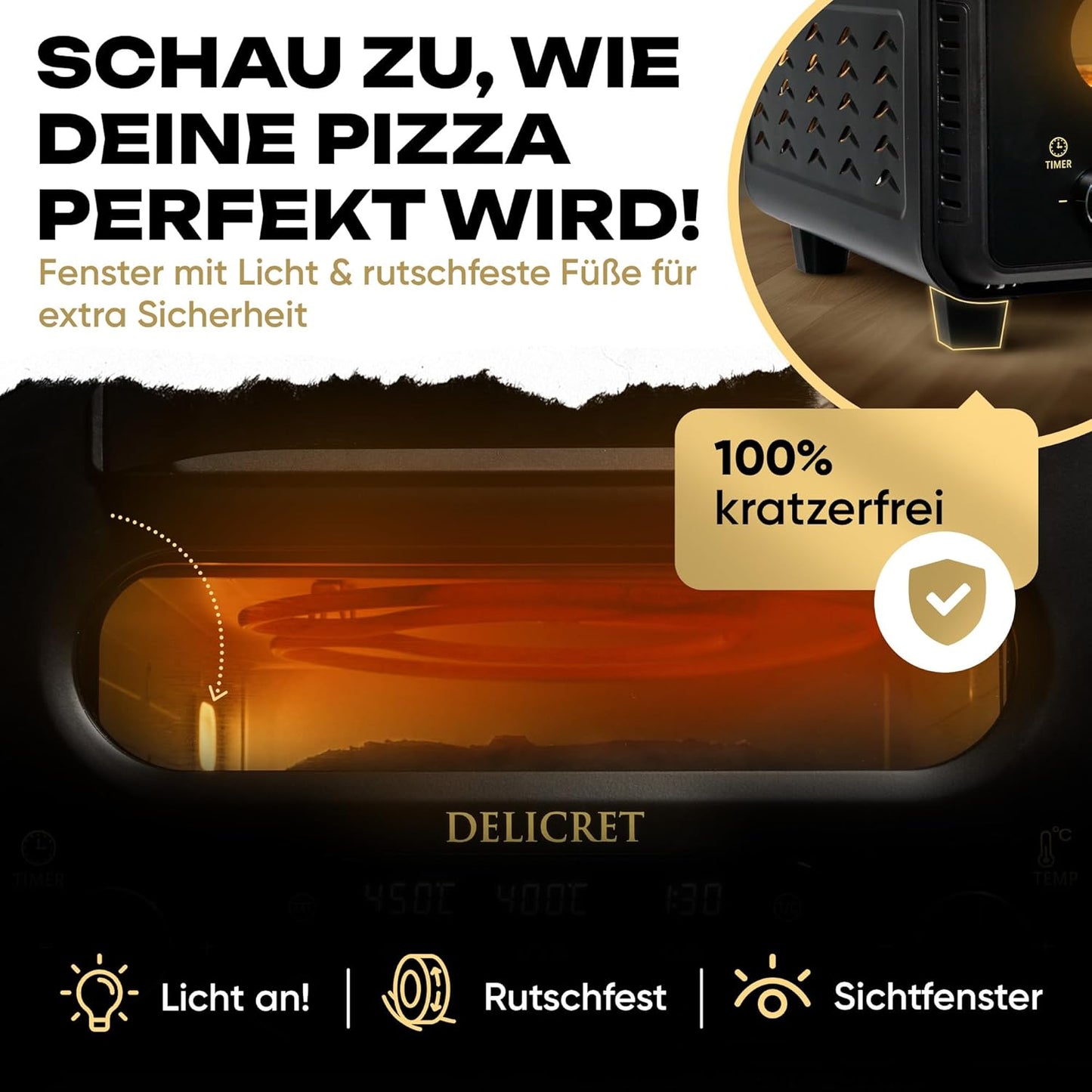 Elektrischer Pizzaofen-Set für Napoletana Pizza, Deluxe Kit