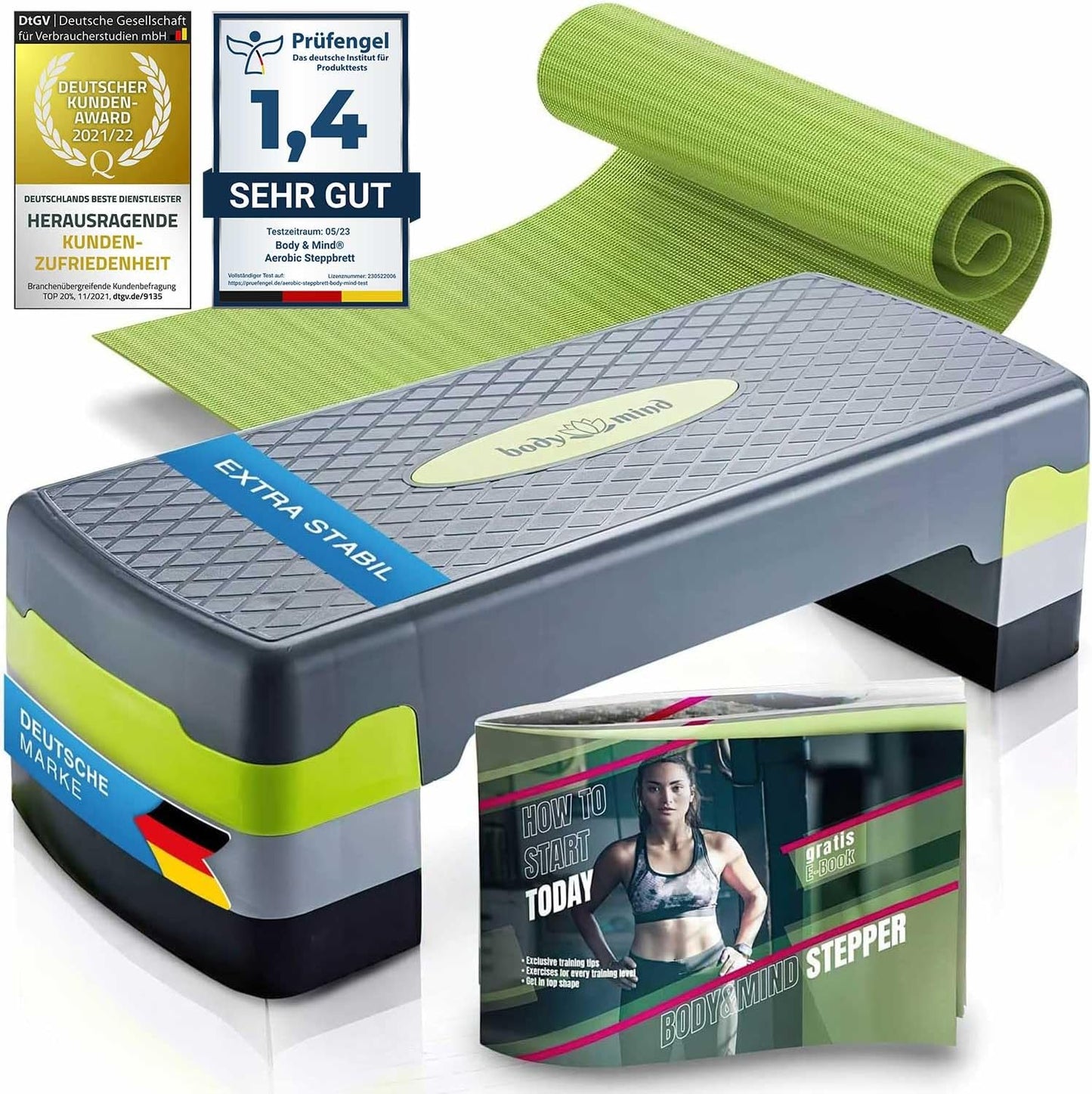 Elite Board - Aerobic Steppbrett mit Anti-Rutsch-Matte, Elite Board