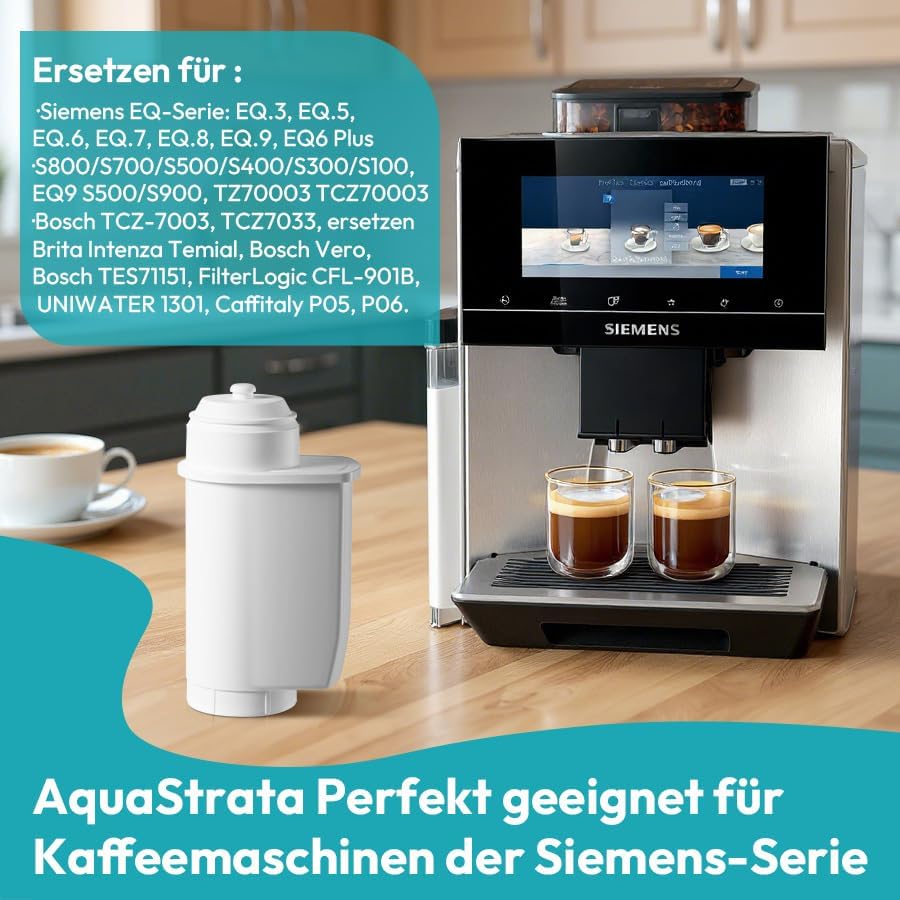 6-teiliges Ersatzwasserfilter Set für Brita EQ-Serie