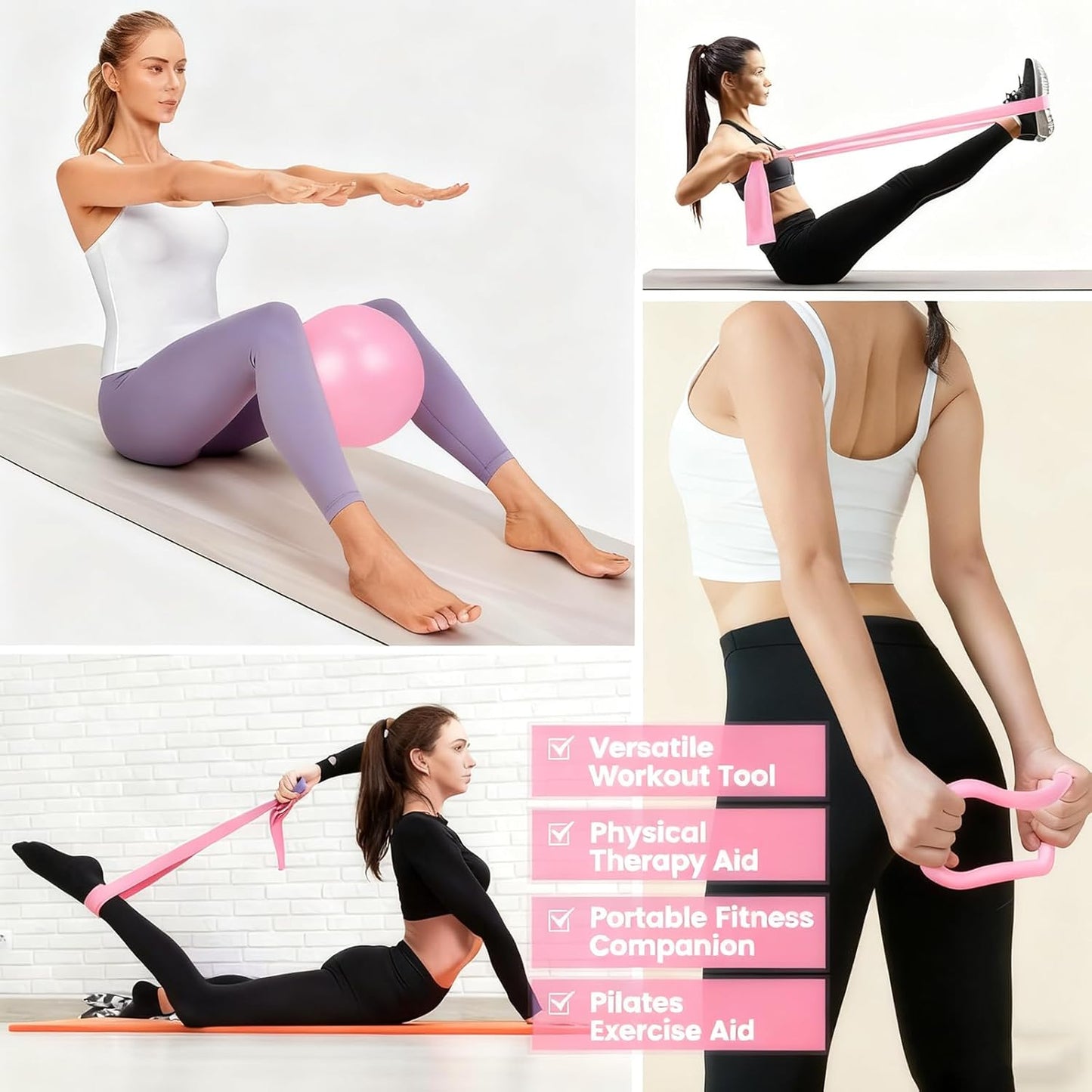 Pilates Fitness-Set (13-teilig) mit Gymnastikball