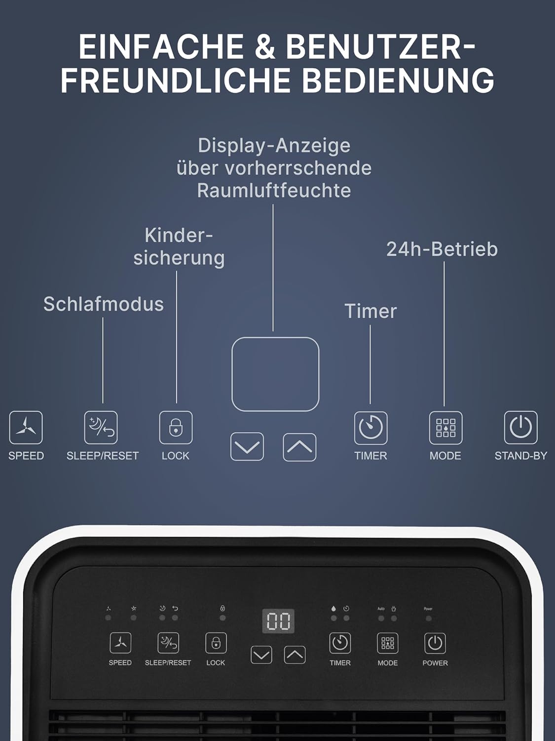 Demecto 30 eco – Luftentfeuchter, 25l / 24h