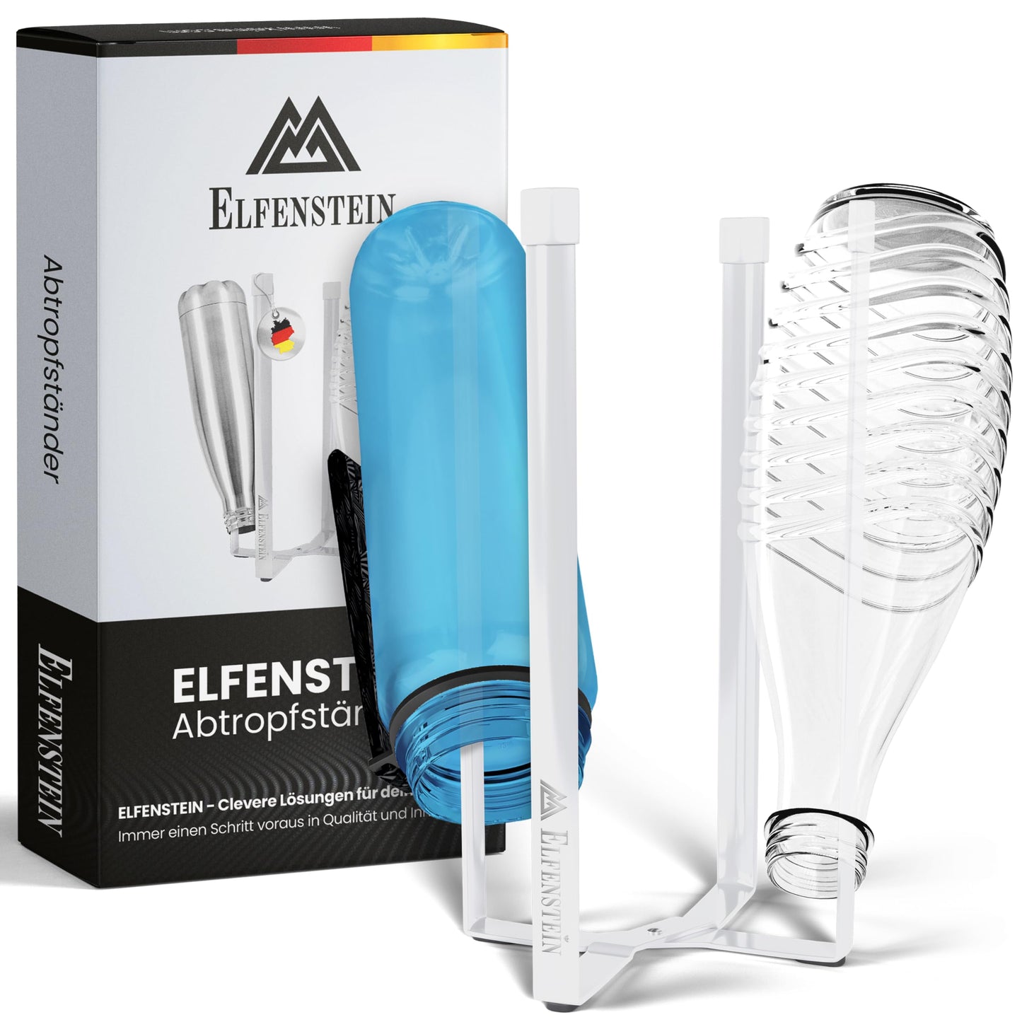 Flaschen Abtropfständer klappbar, Weiss