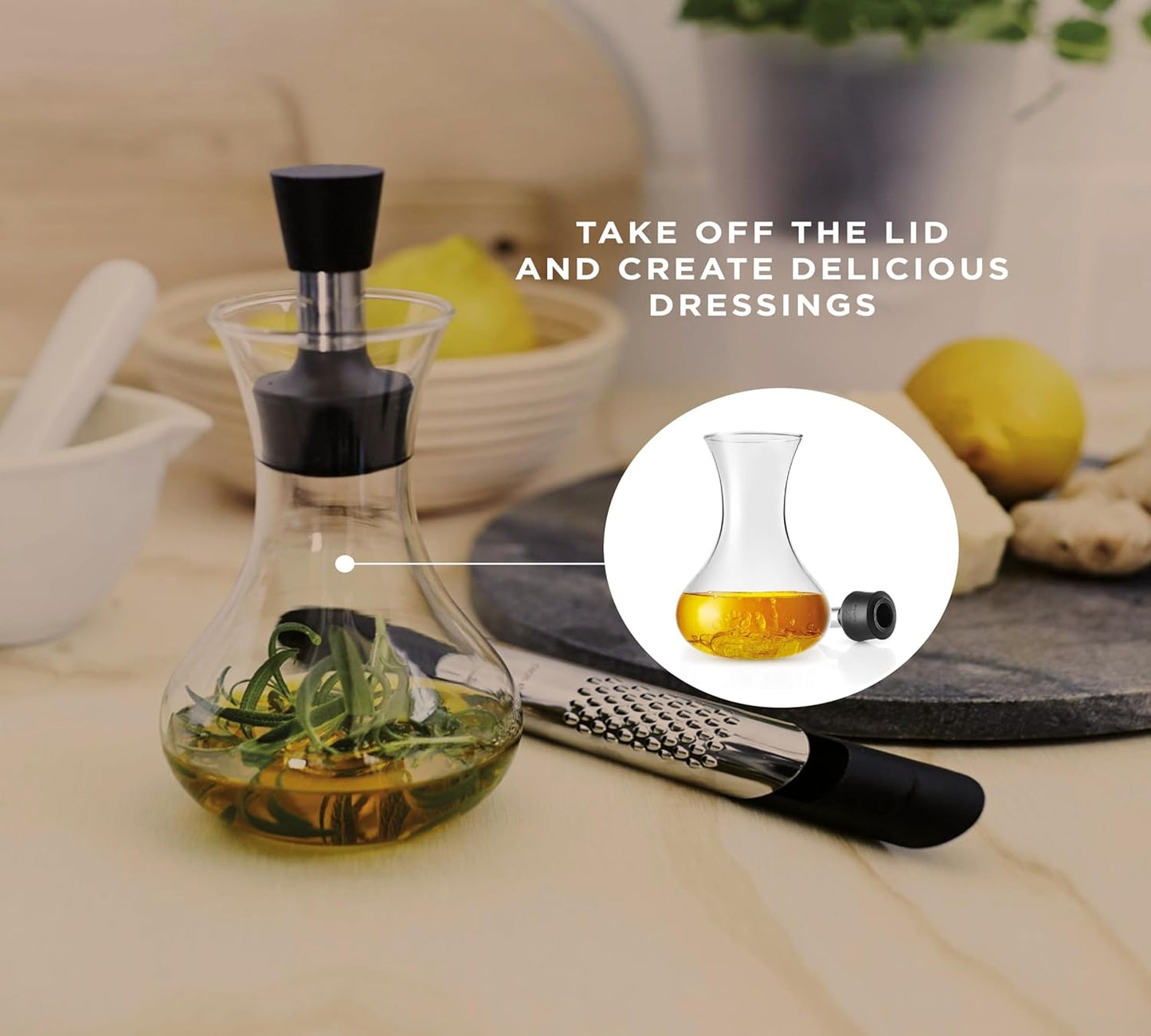 Ölkaraffe & Dressingshaker-Set, Ölkaraffe & Dressing-shaker Set 0.5 L / 0.25 L