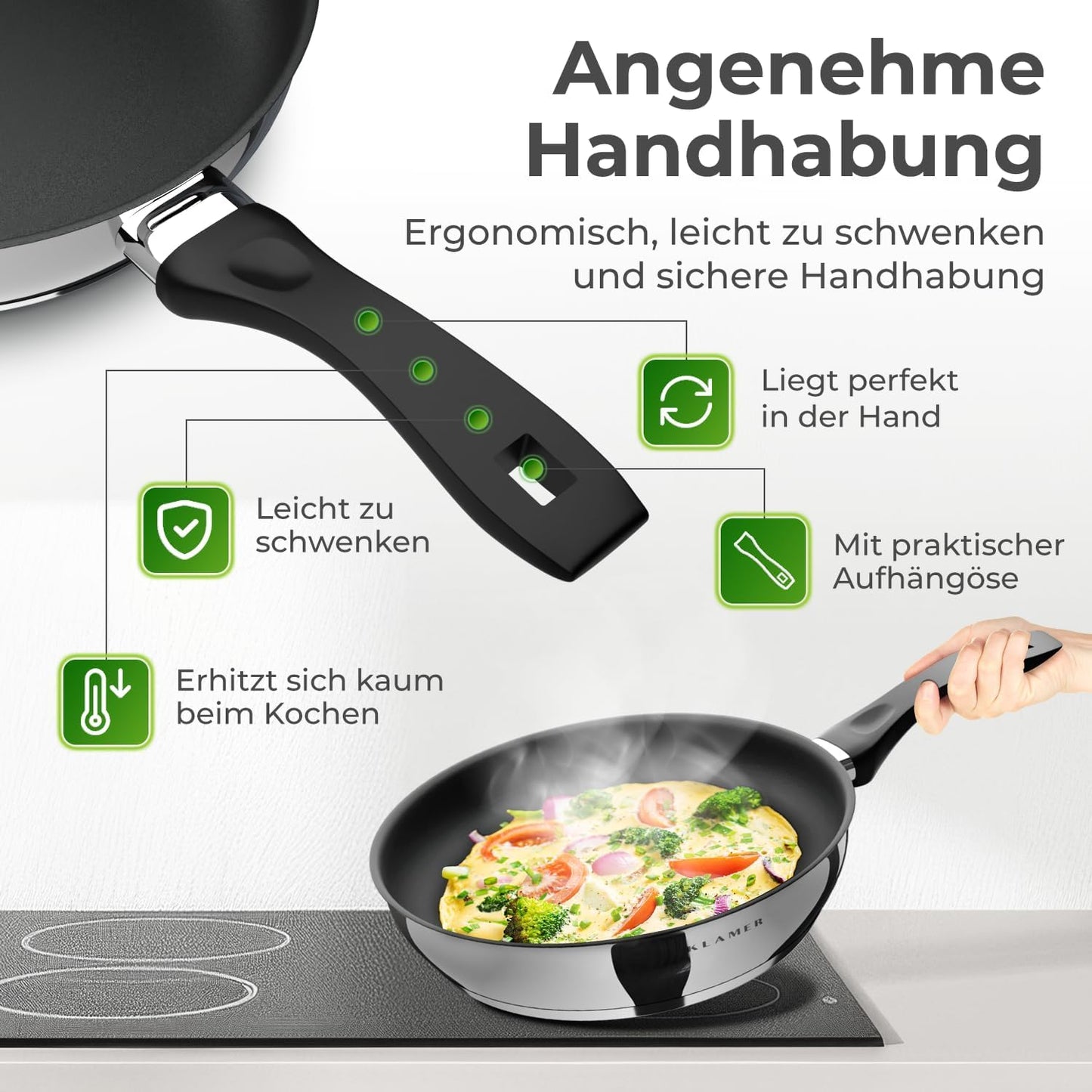 Pfannenset Induktion antihaftbeschichtet (2er Set), Pfannenset 2er Set (20 + 24 cm)