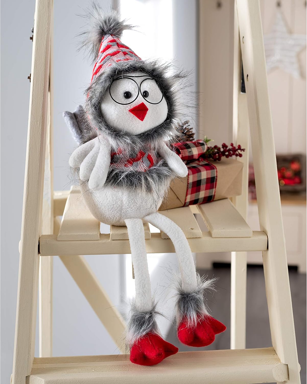 Sitzender Weihnachtsvogel