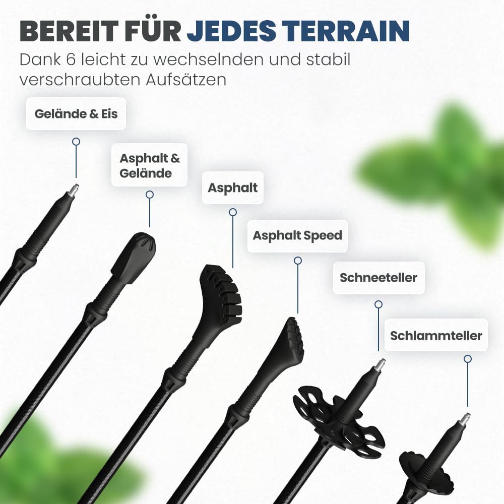 Premium Carbon Wanderstöcke, Carbon Teleskop 1 Paar
