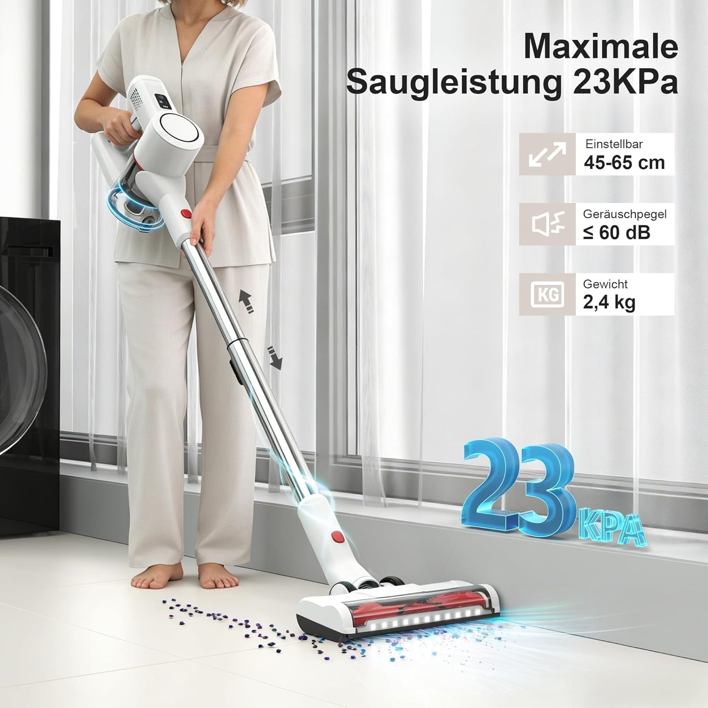 Akkustaubsauger P9-W mit LED-Display, S Vacuum Cleaner Set(S)