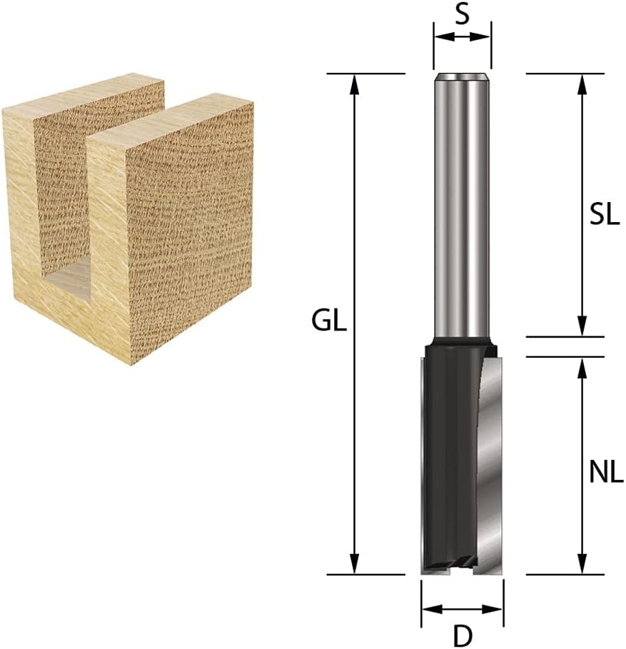 Nutfräser, D=3 / NL=8 / GL=45