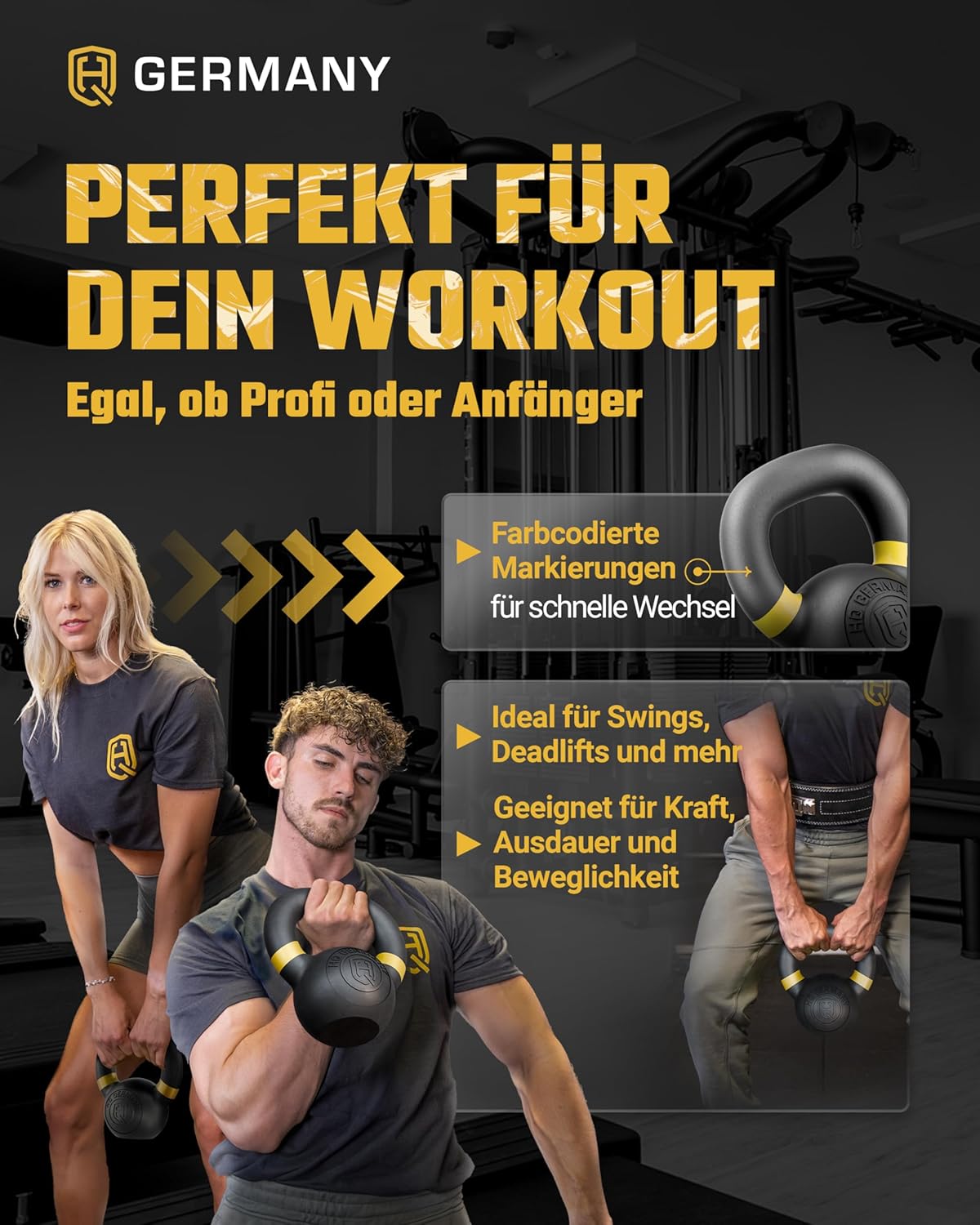 Powdercoat Kettlebell, 04KG