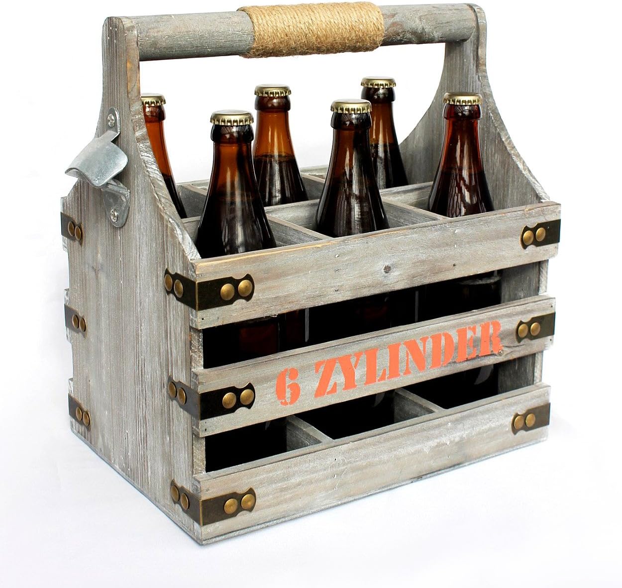 Bierträger mit Flaschenöffner für 6 Flaschen