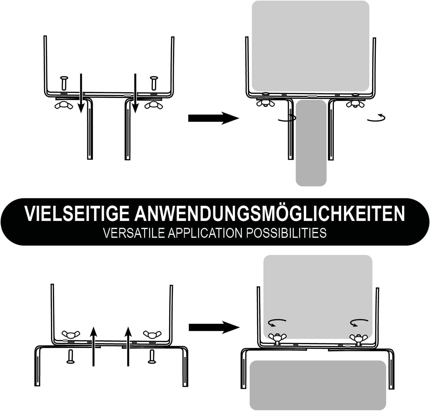 Blumenkastenhalter für Balkon-Brüstungen, 16 braun