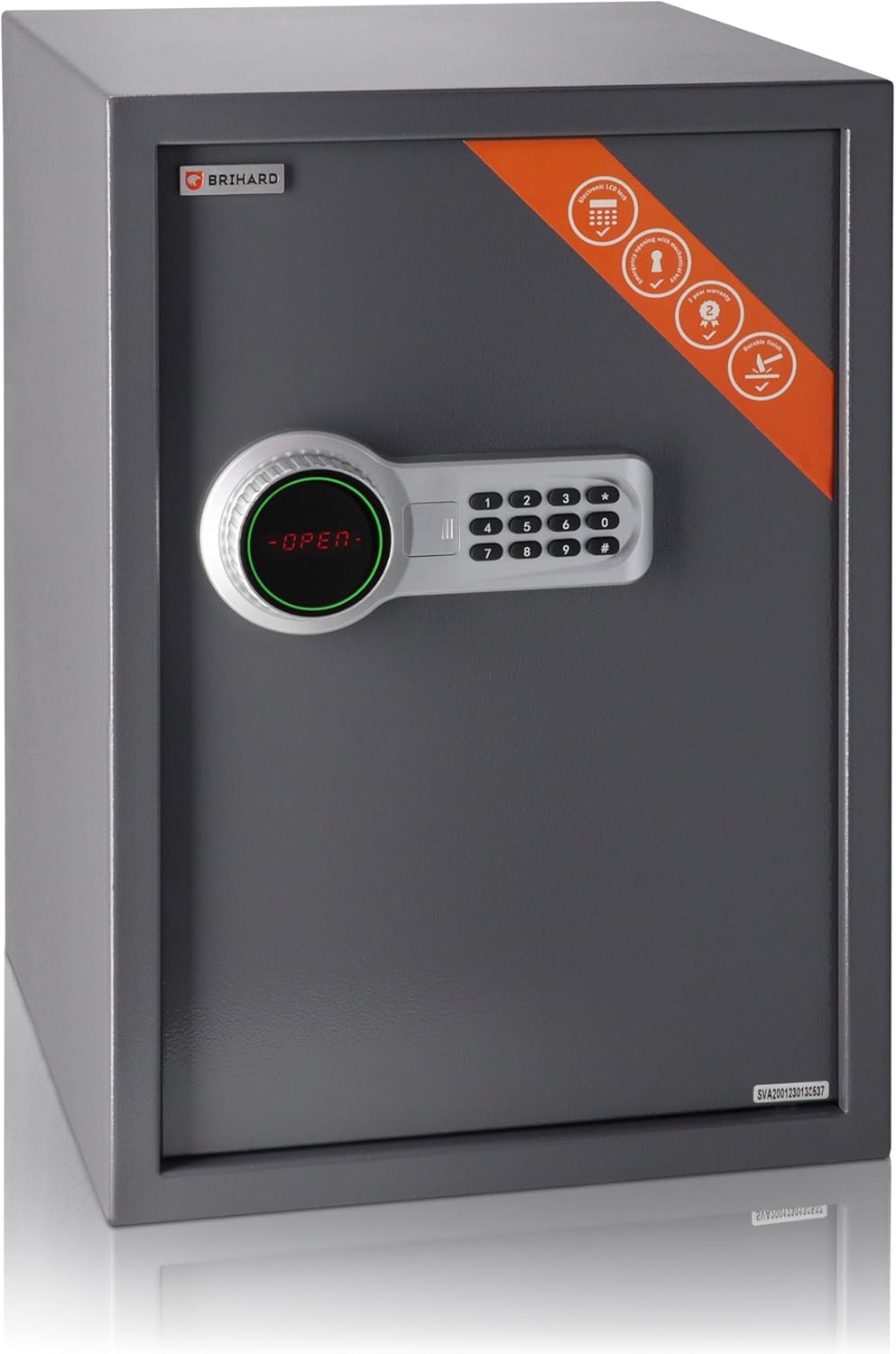 Betriebstresor mit Zahlenschloss und LCD-Display, Business XL (50x35x36cm)
