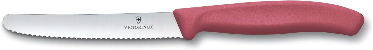 4-teiliges Tomaten- und Gemüsemesser-Set, Rottöne, Grüntöne