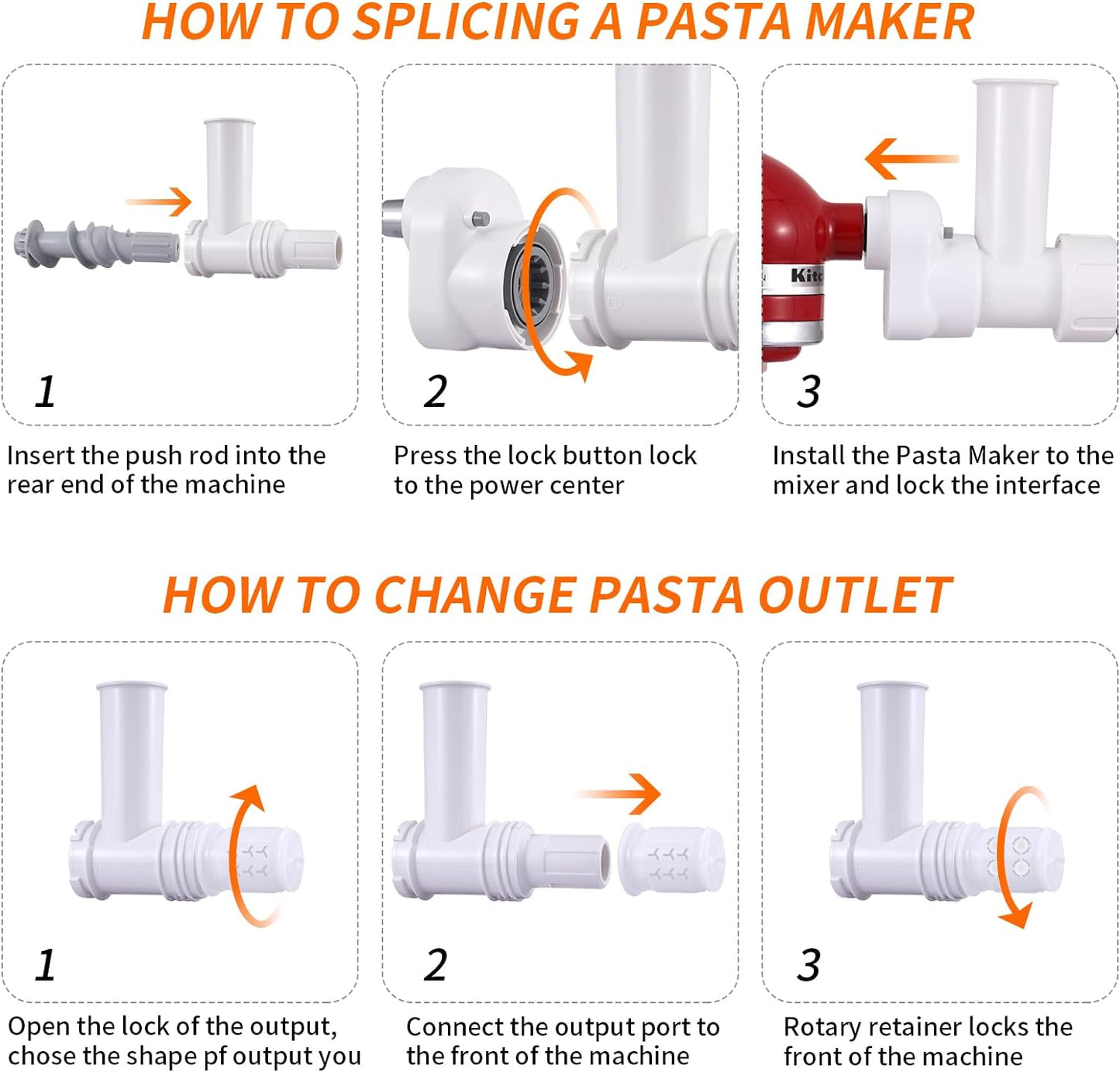 Pasta-Maker-Aufsatz für KitchenAid Standmixer