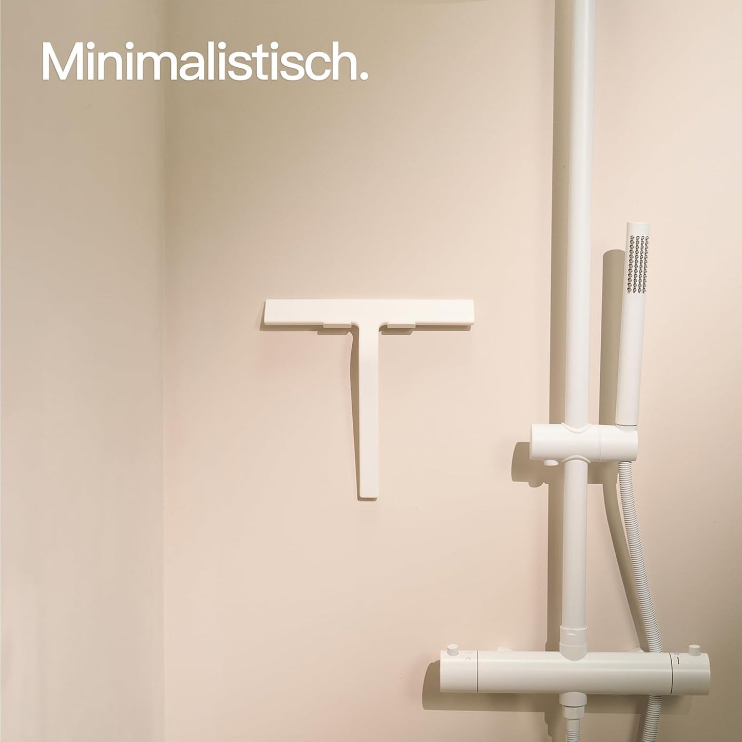 Duschabzieher ohne Bohren, Weiss 23 cm